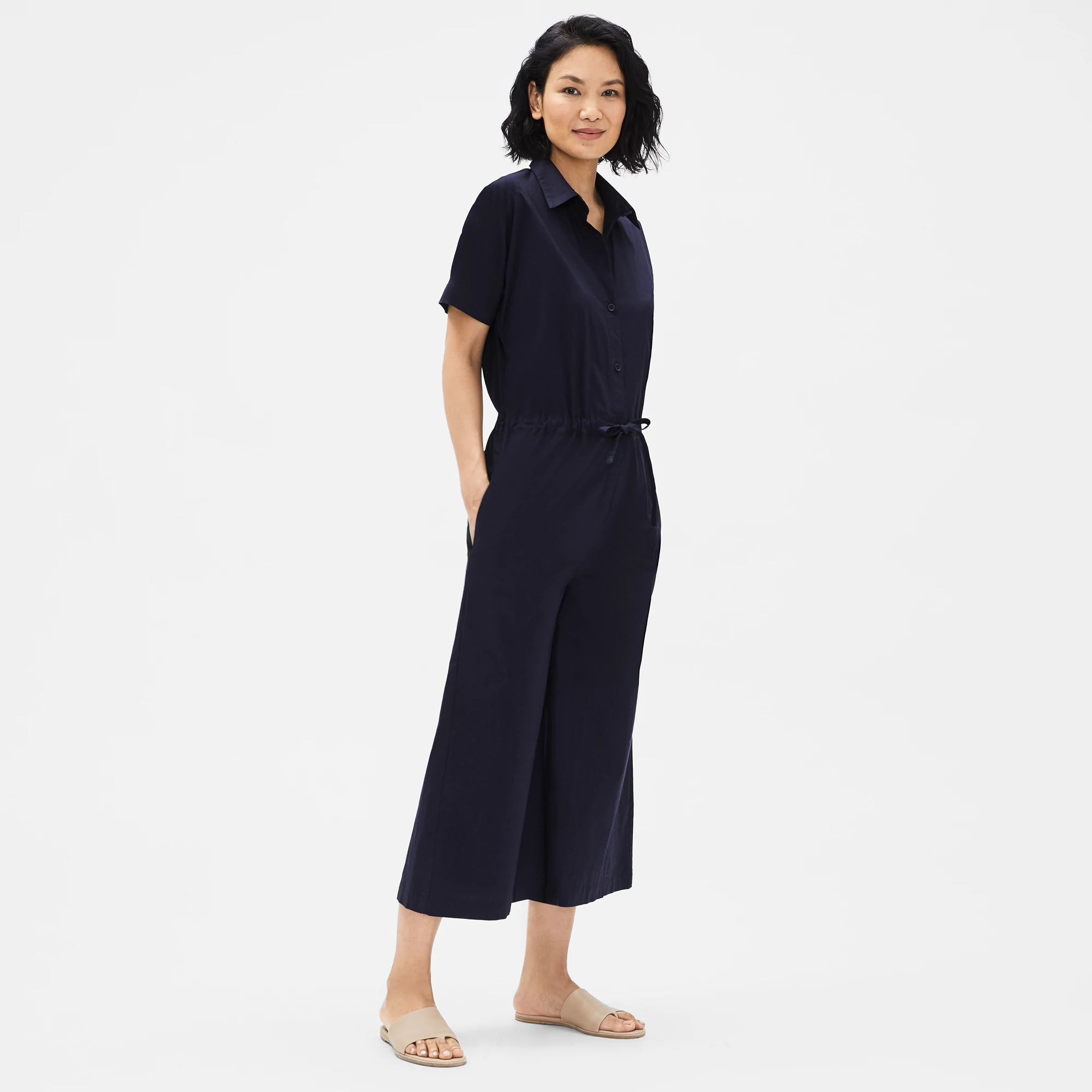 Eileen Fisher Womens Velvet Wide Leg Casual Jumpsuit BHFO 4199 | eBay