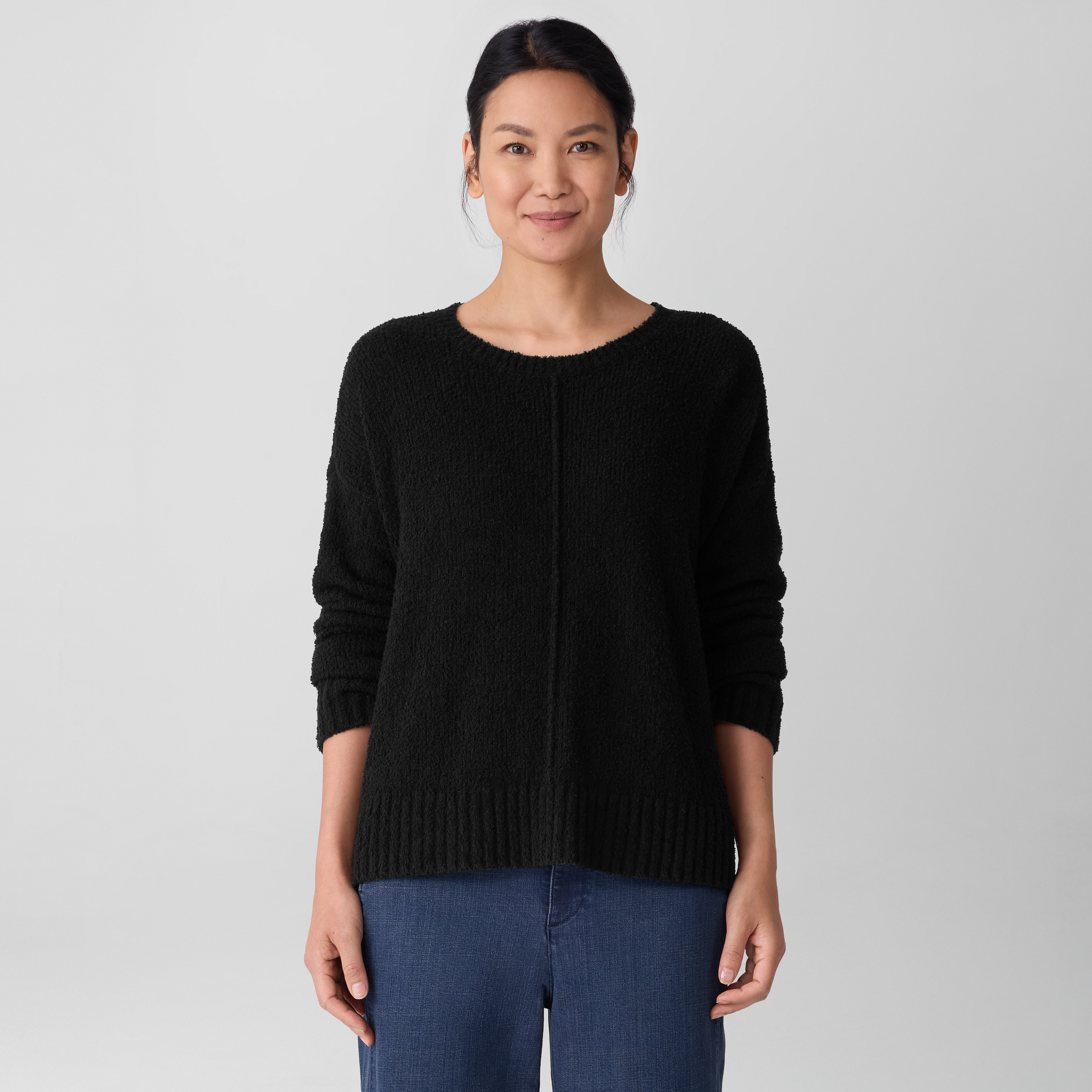 Cotton Fluff Crew Neck Top