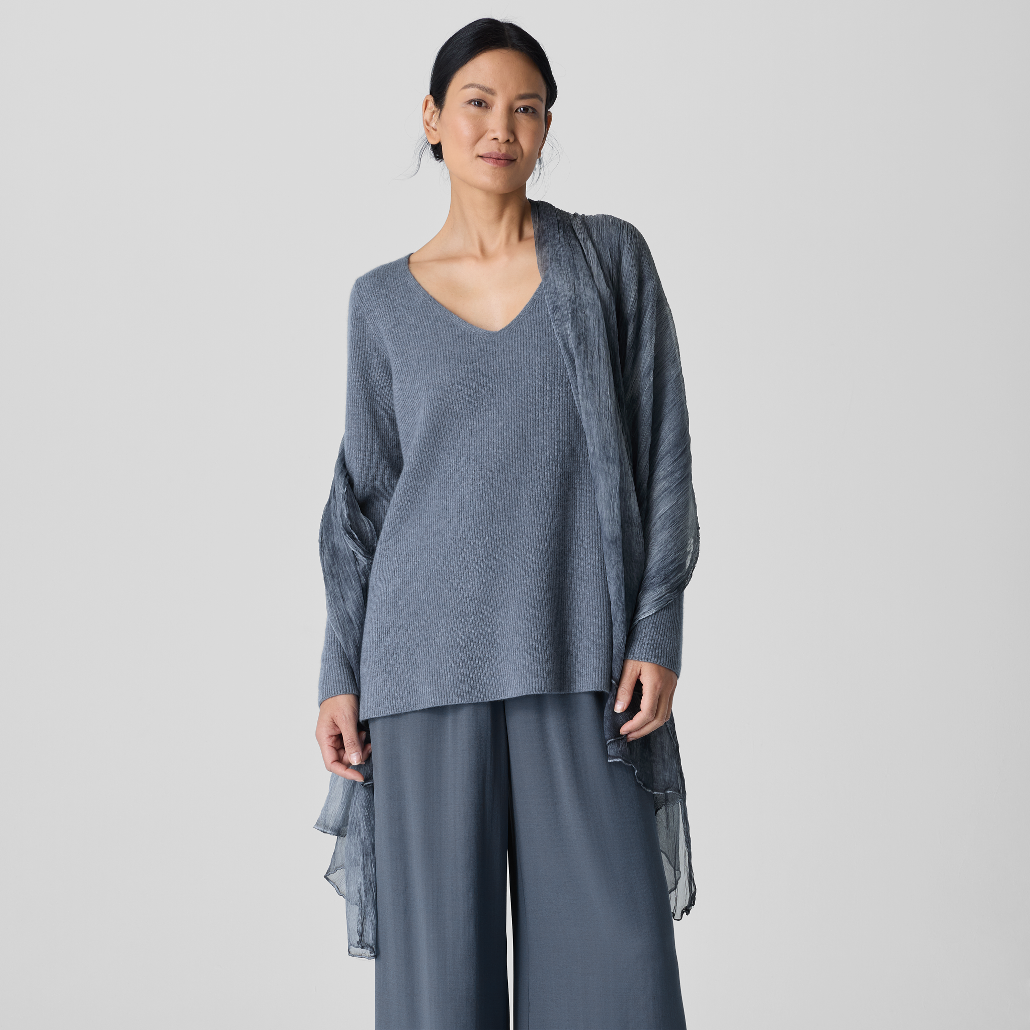 Textured Maltinto Silk Scarf | EILEEN FISHER