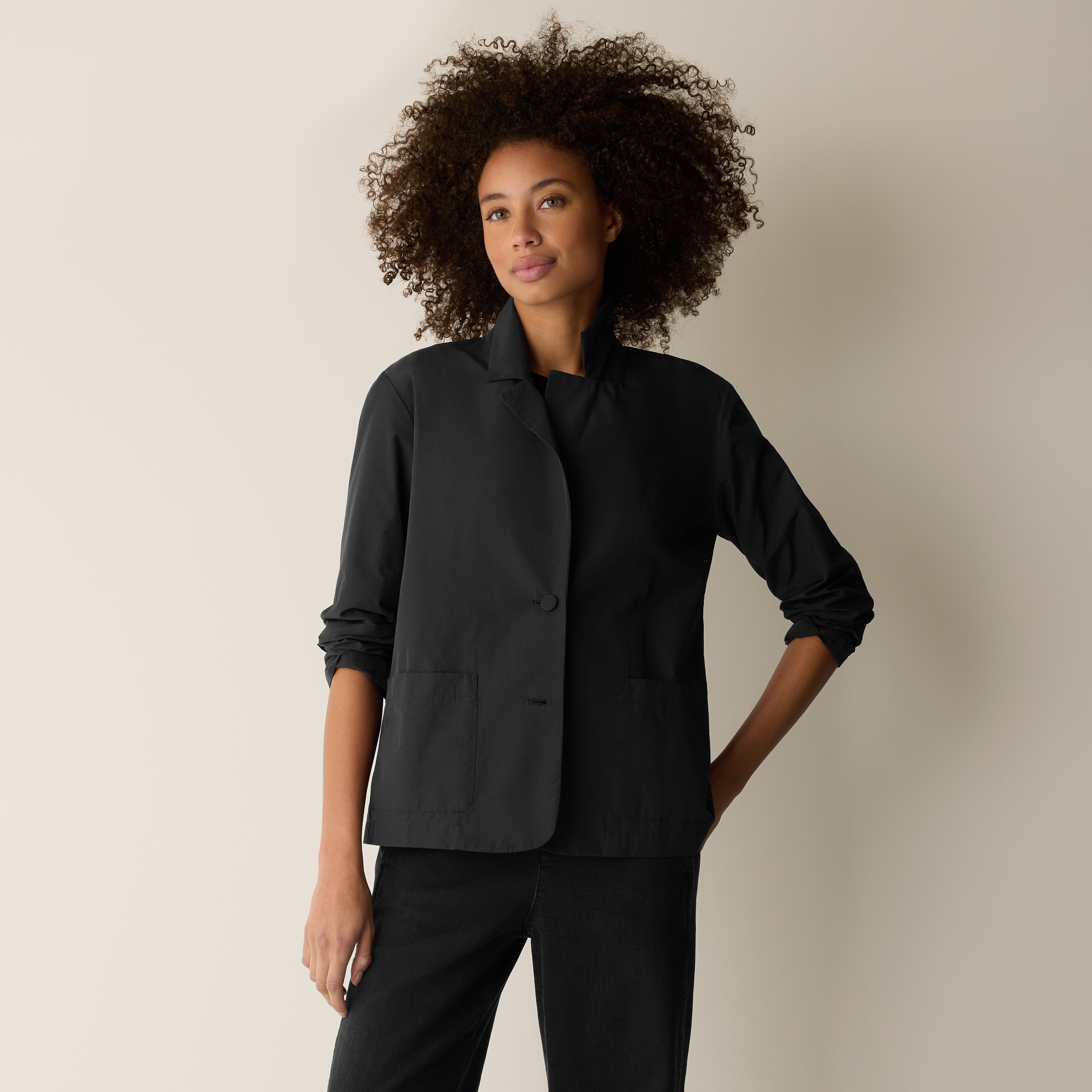 Light Cotton Nylon Blazer