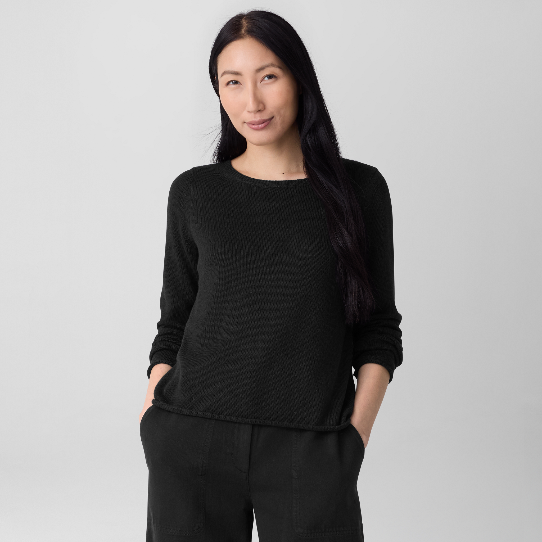 Peruvian Cotton Blend Bateau Neck Top