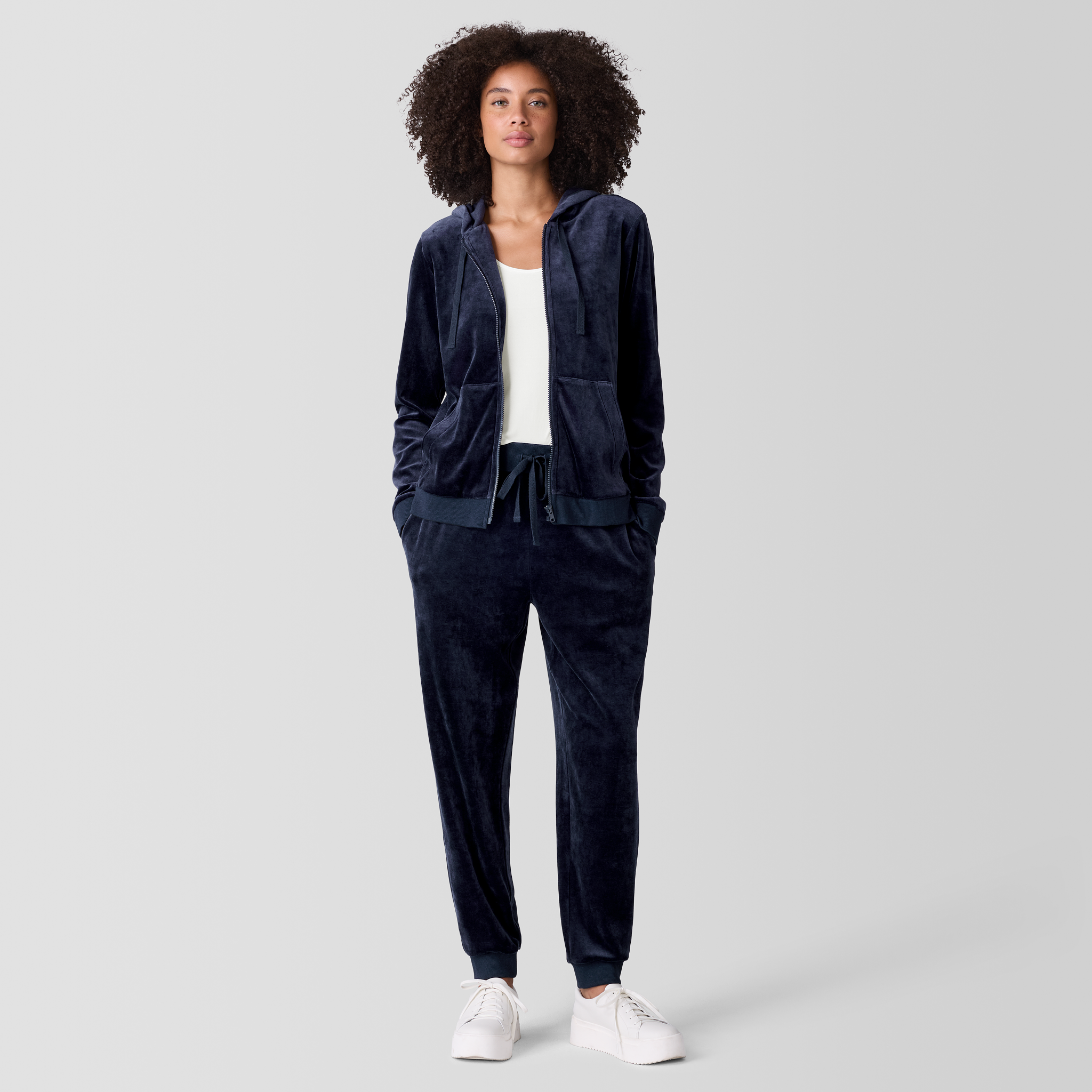 Cozy Velour Knit Jogger Pant