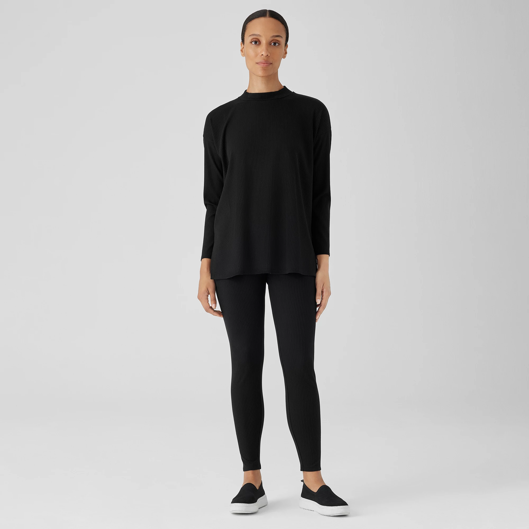 Cozy Stretch Rib Leggings | EILEEN FISHER