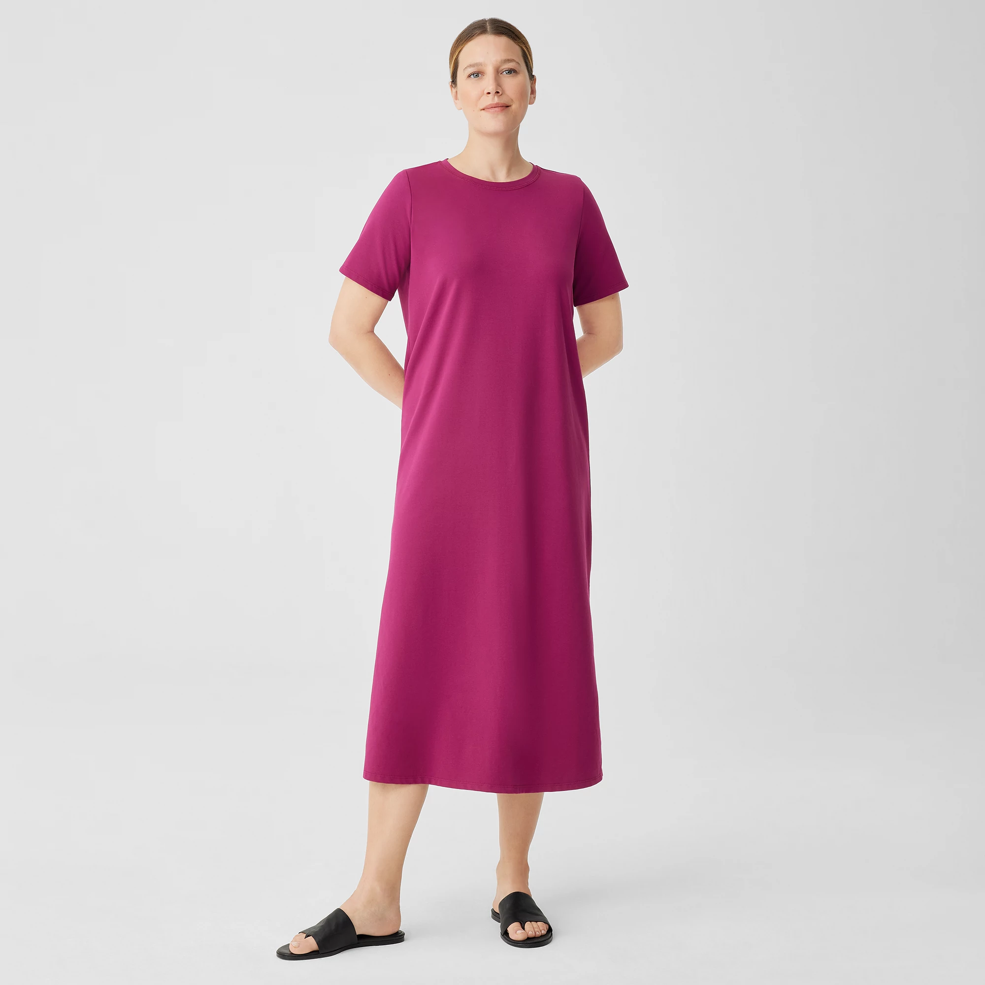 Pima Cotton Stretch Jersey Box-Top | EILEEN FISHER