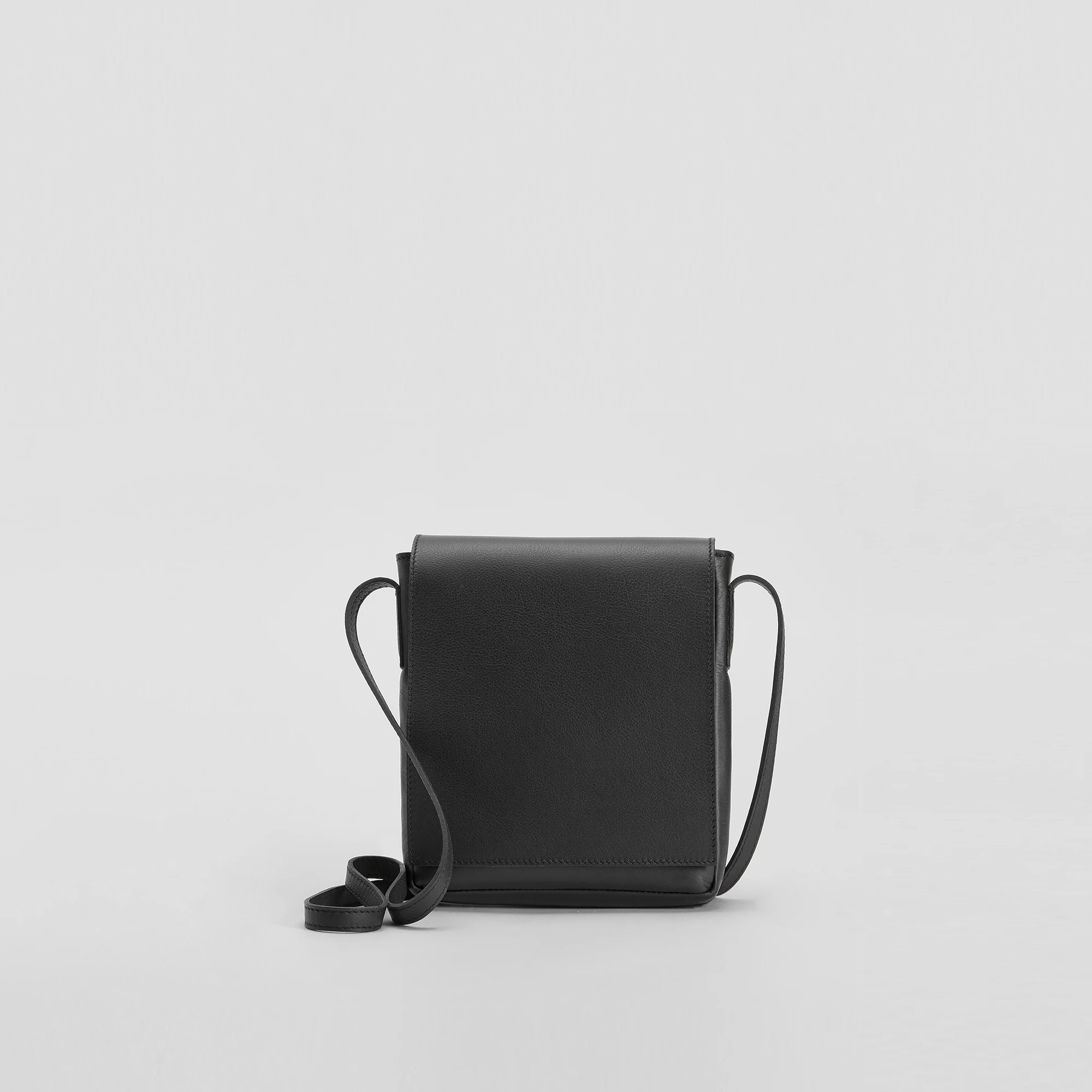 Italian Leather Square Crossbody Bag