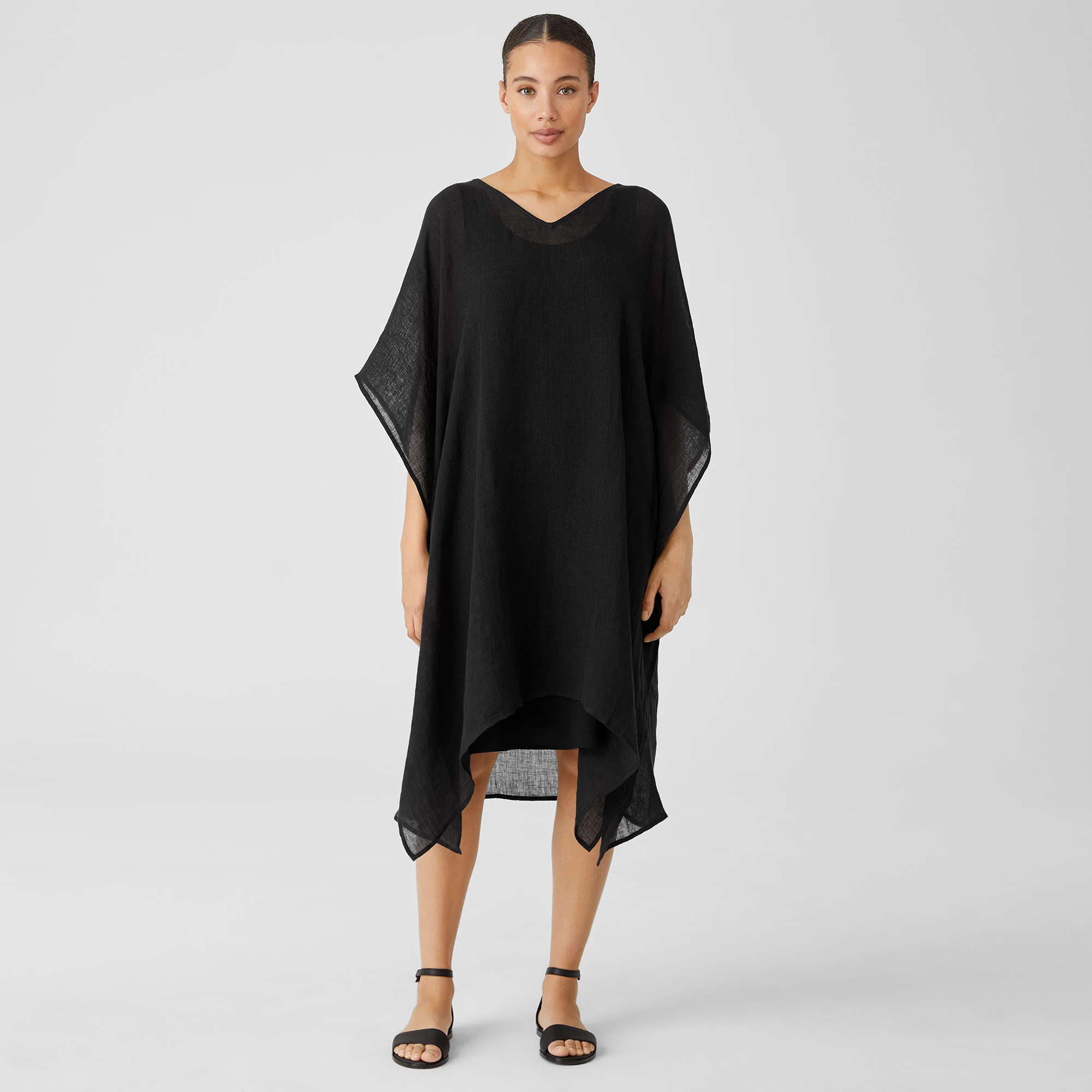 Organic Linen Gauze Caftan EILEEN FISHER