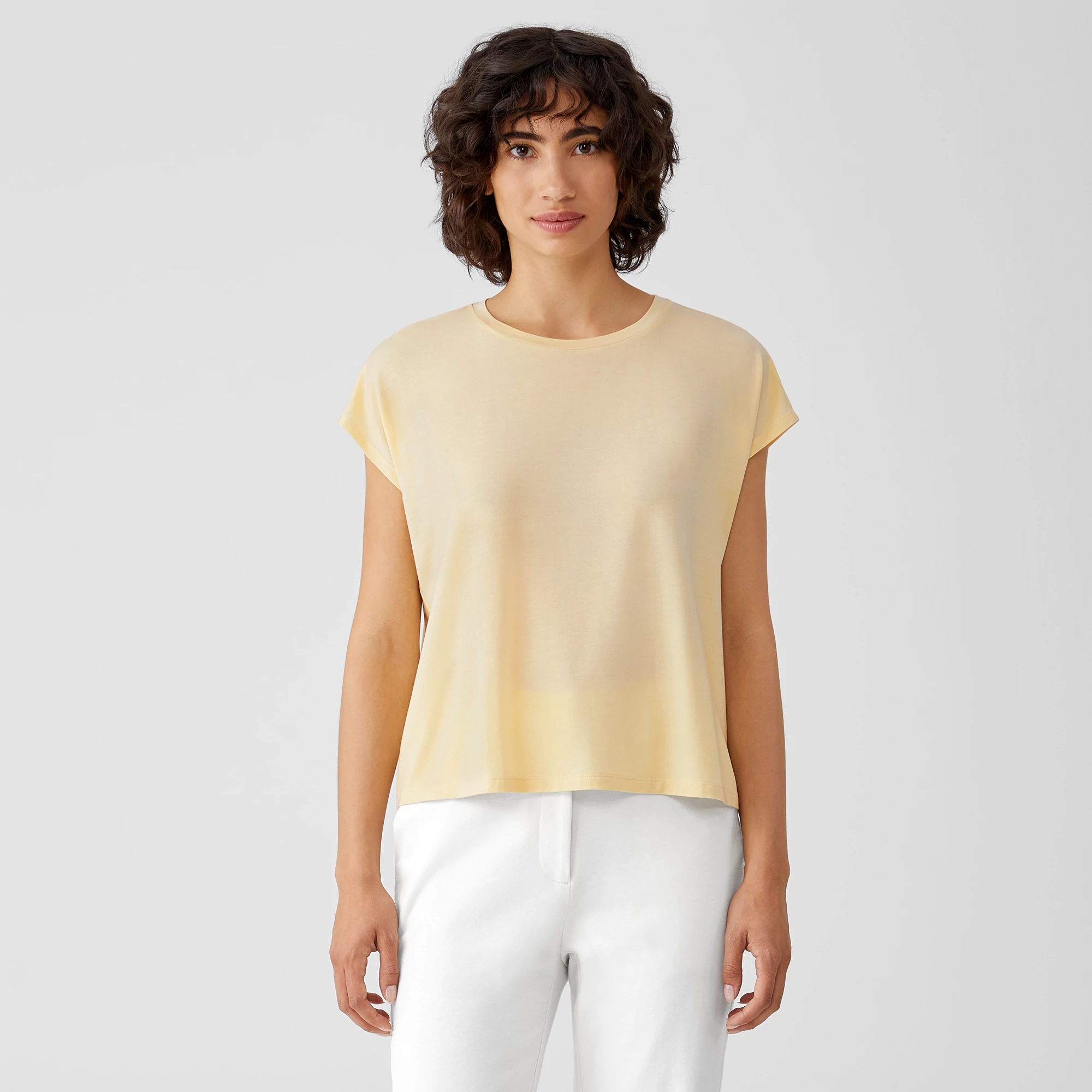 Fine Jersey Square Top | EILEEN FISHER