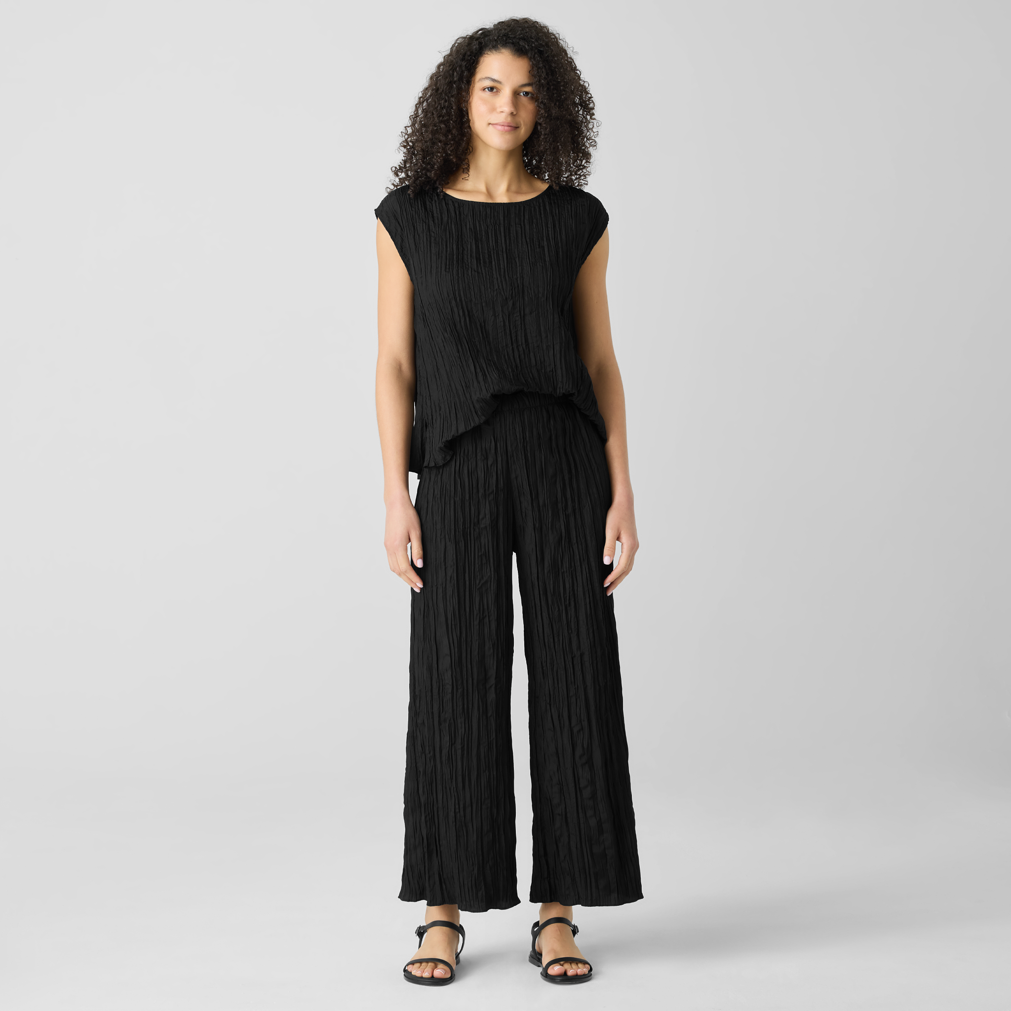 Crushed Silk Wide-Leg Pant from EILEEN FISHER - $135.20