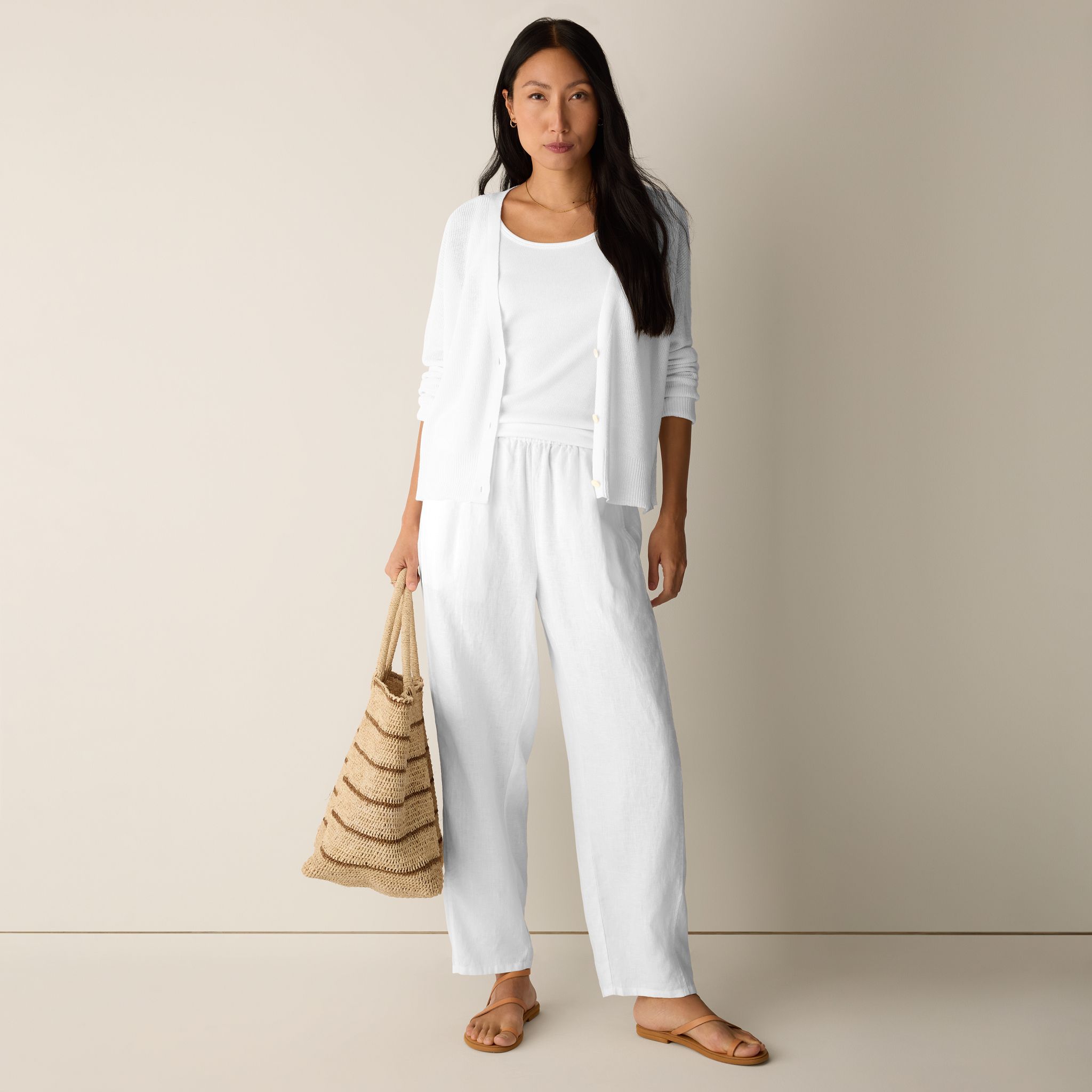 Organic Linen Pleated Lantern Pant from EILEEN FISHER - $178