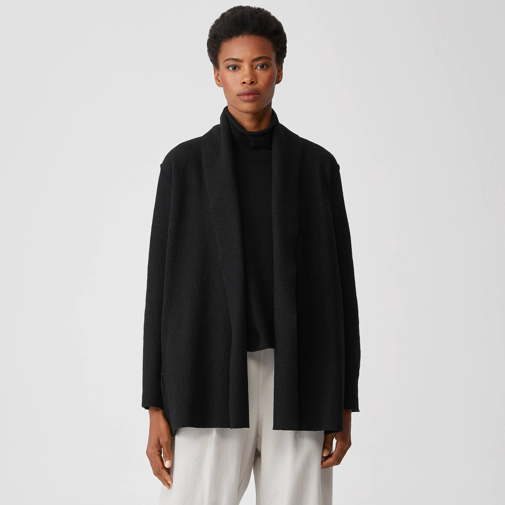 Lightweight Boiled Wool Jacket in Responsible Wool | EILEEN FISHER