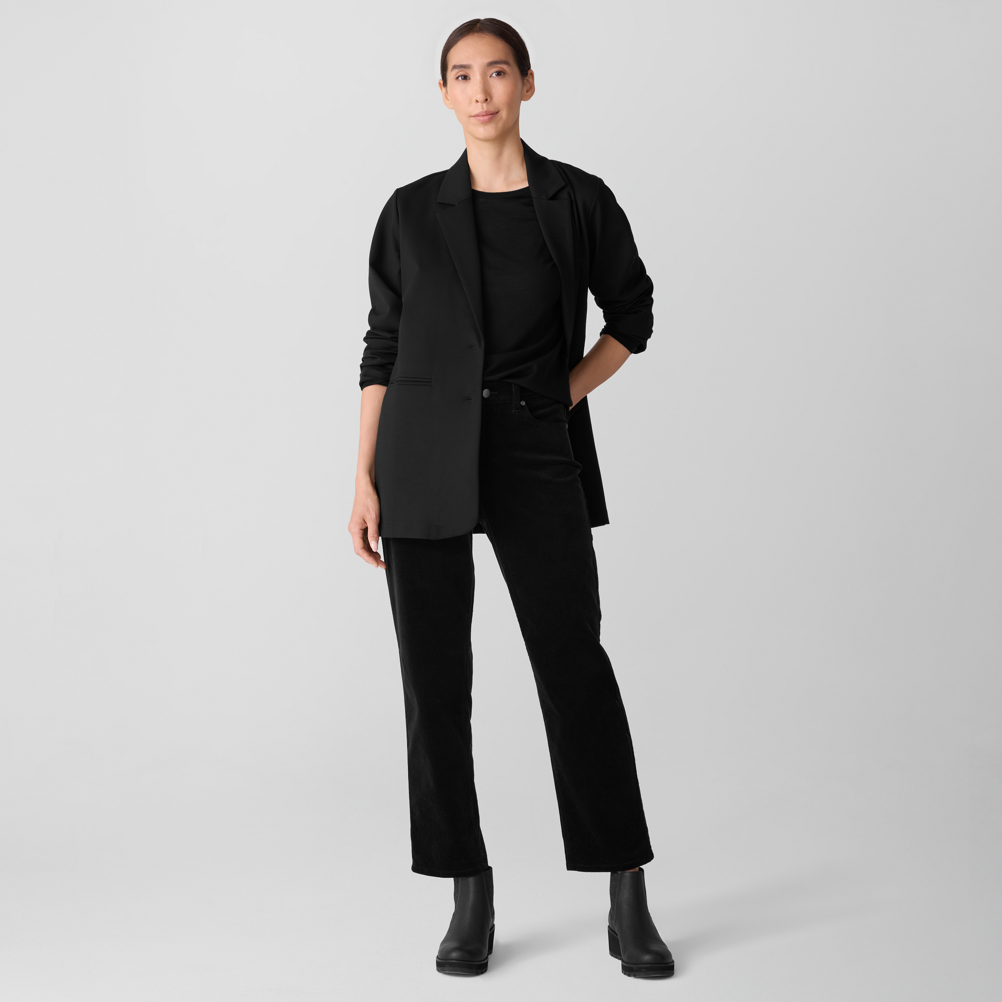 Organic Cotton Stretch Corduroy Straight Pant