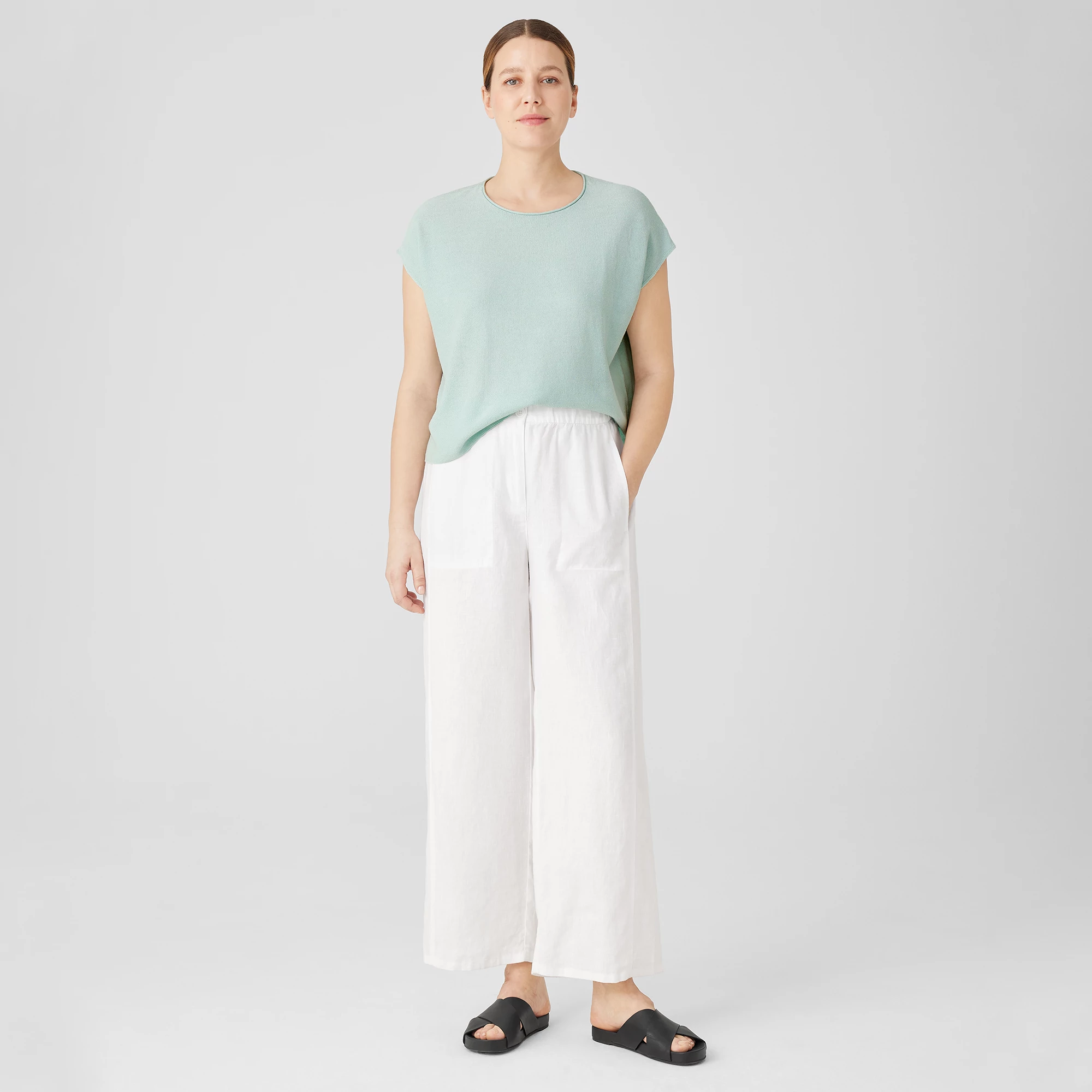 Organic Linen Wide Trouser Pant