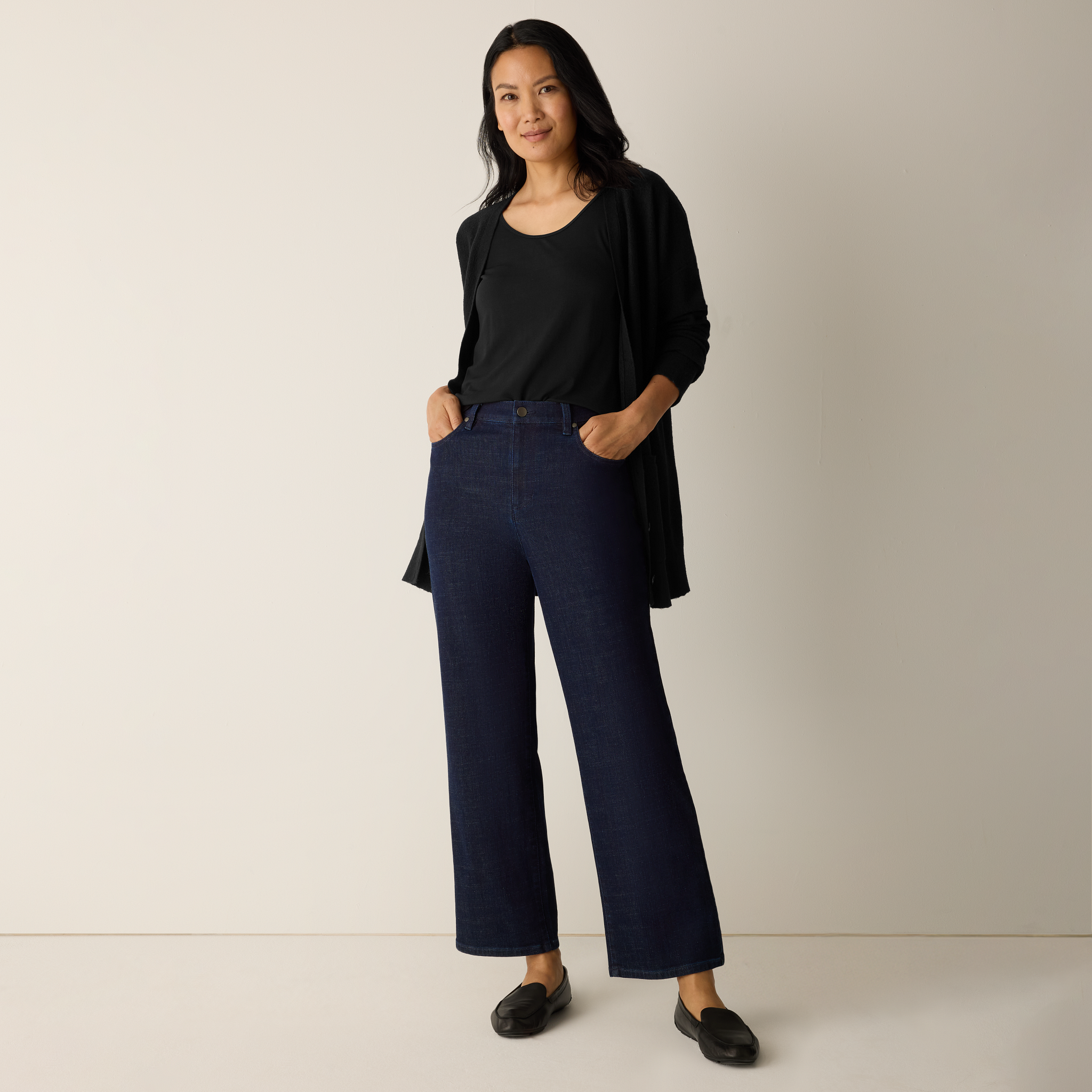 Cotton Stretch Denim Straight Jean | EILEEN FISHER
