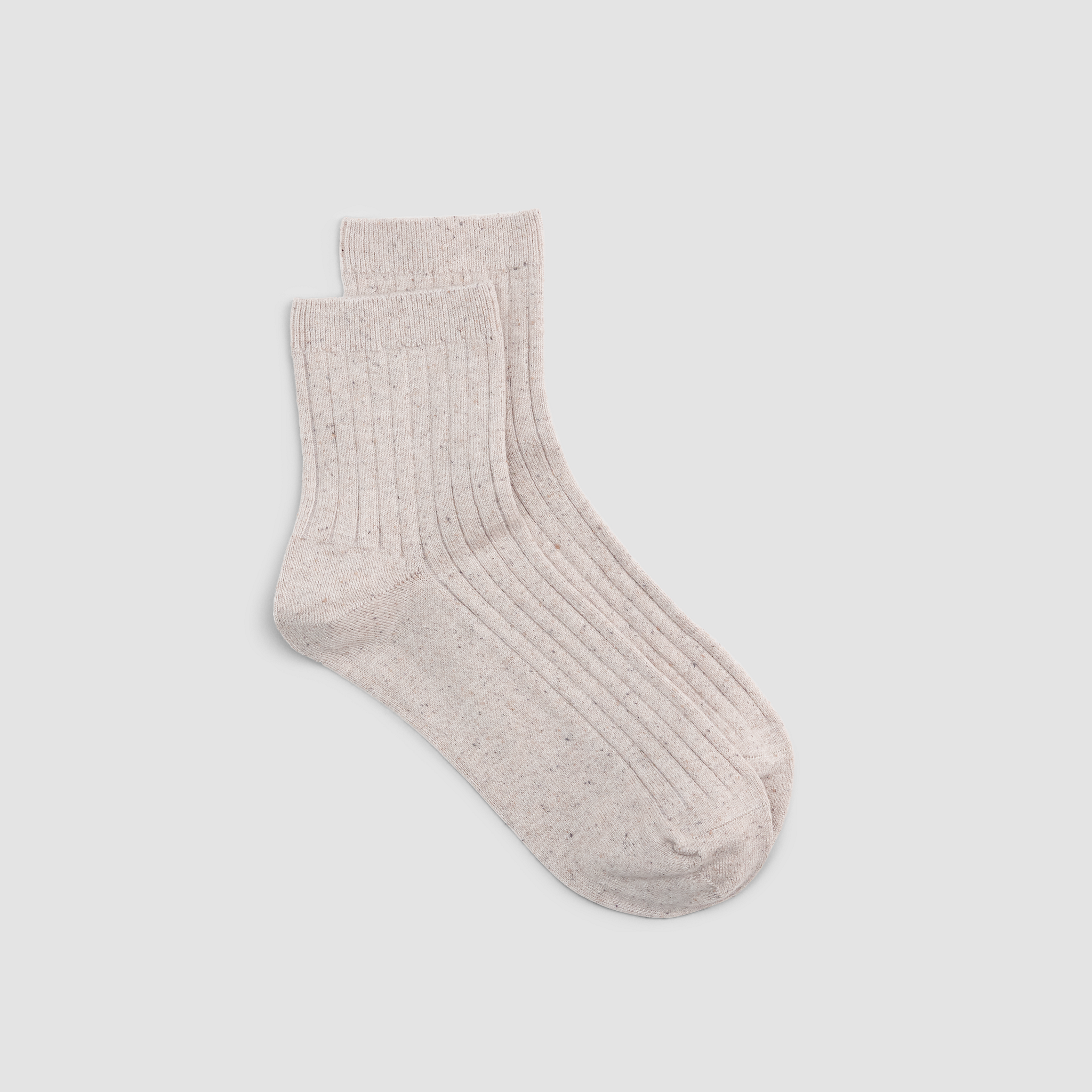 Speckle Rib Quarter Crew Sock