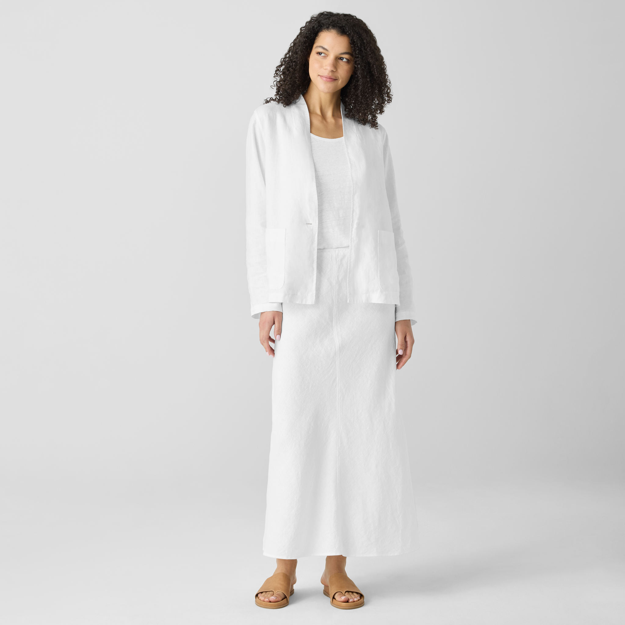 Organic Linen Bias Skirt from EILEEN FISHER - $111.20