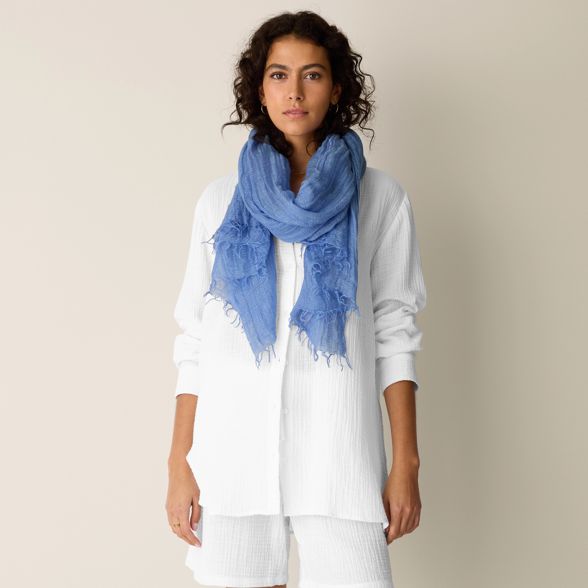 Textured Linen Blend Scarf from EILEEN FISHER - $138