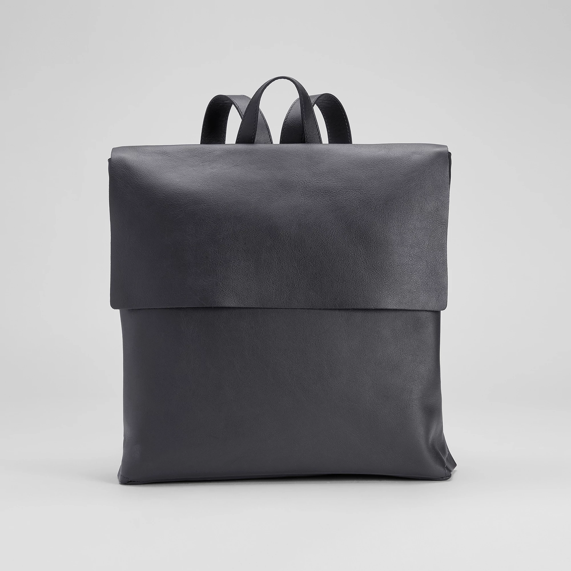 Eileen Fisher • Pebbled Leather Backpack Drawstring Buttery Leather Backpack | EILEEN FISHER main image 3