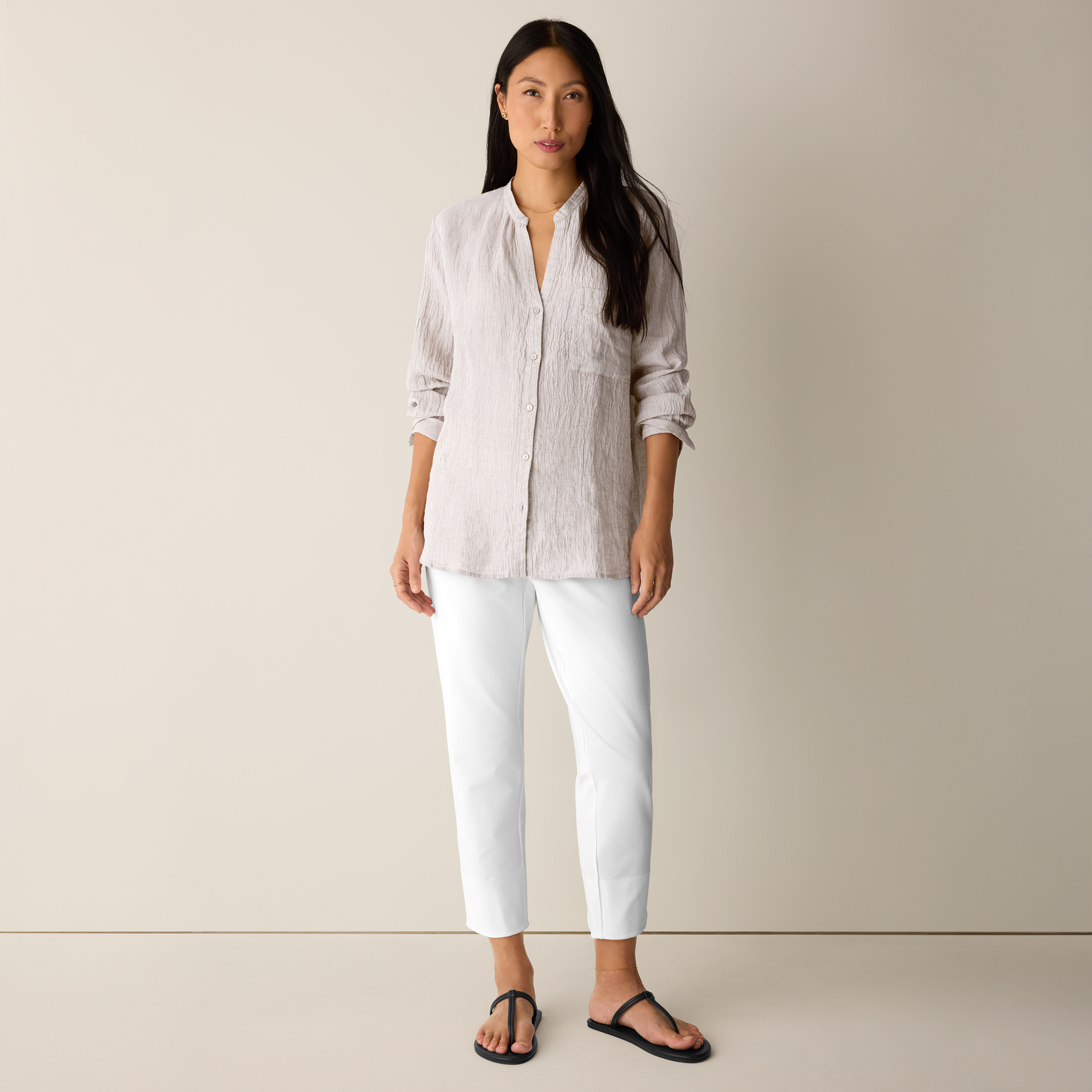 Washable Stretch Crepe Slim Pant from EILEEN FISHER - $218