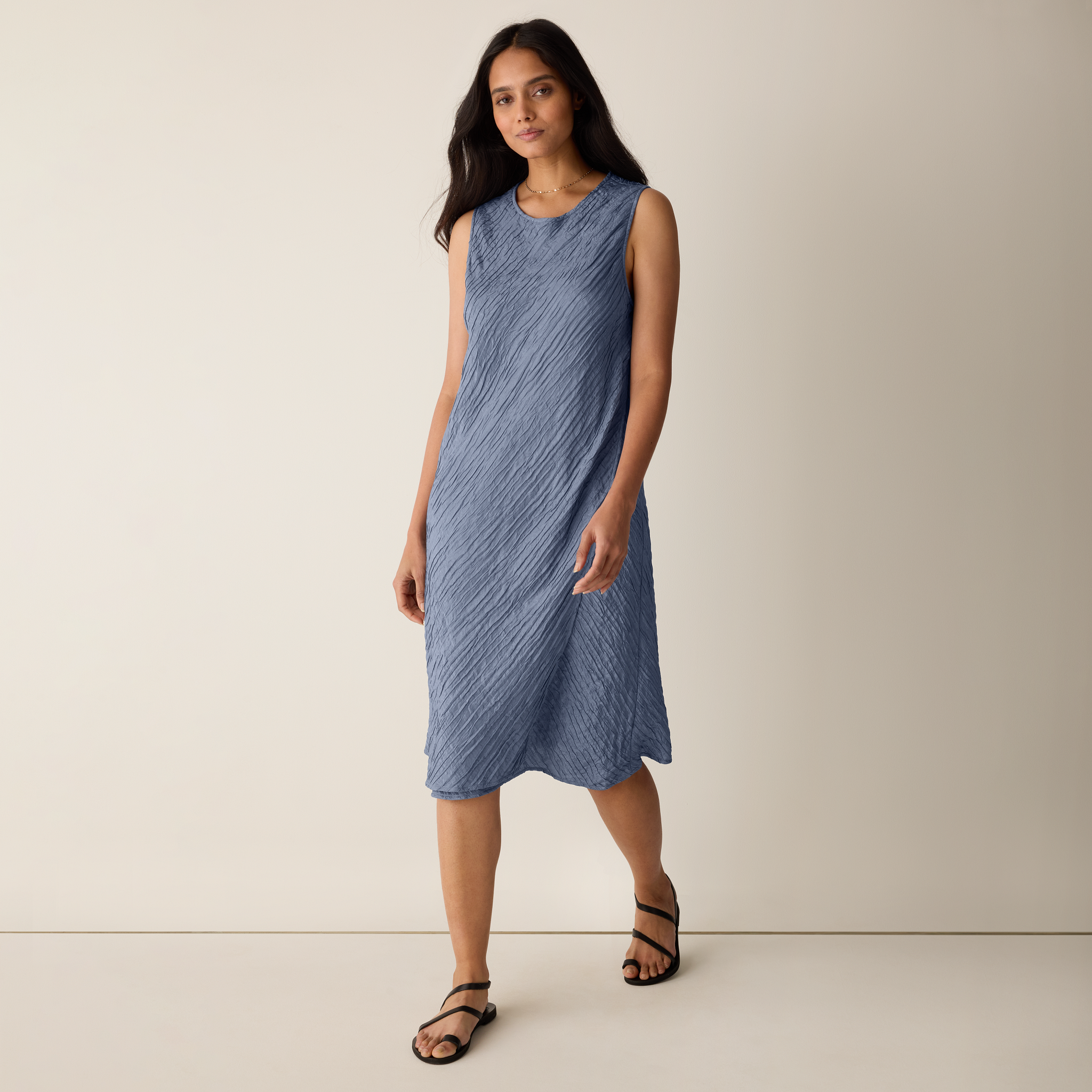 Textured Silk Jacquard Wrap Dress