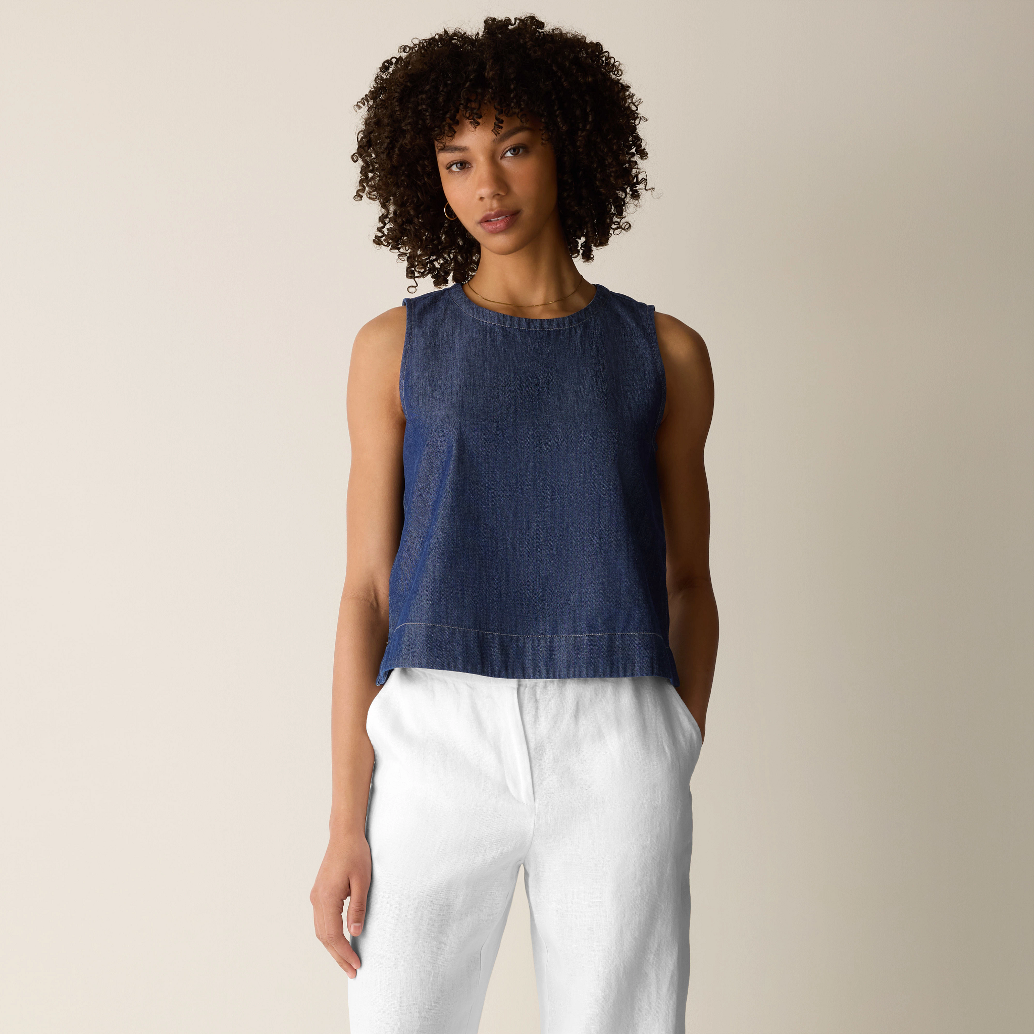 Lightweight Organic Cotton Denim Shell from EILEEN FISHER - $128