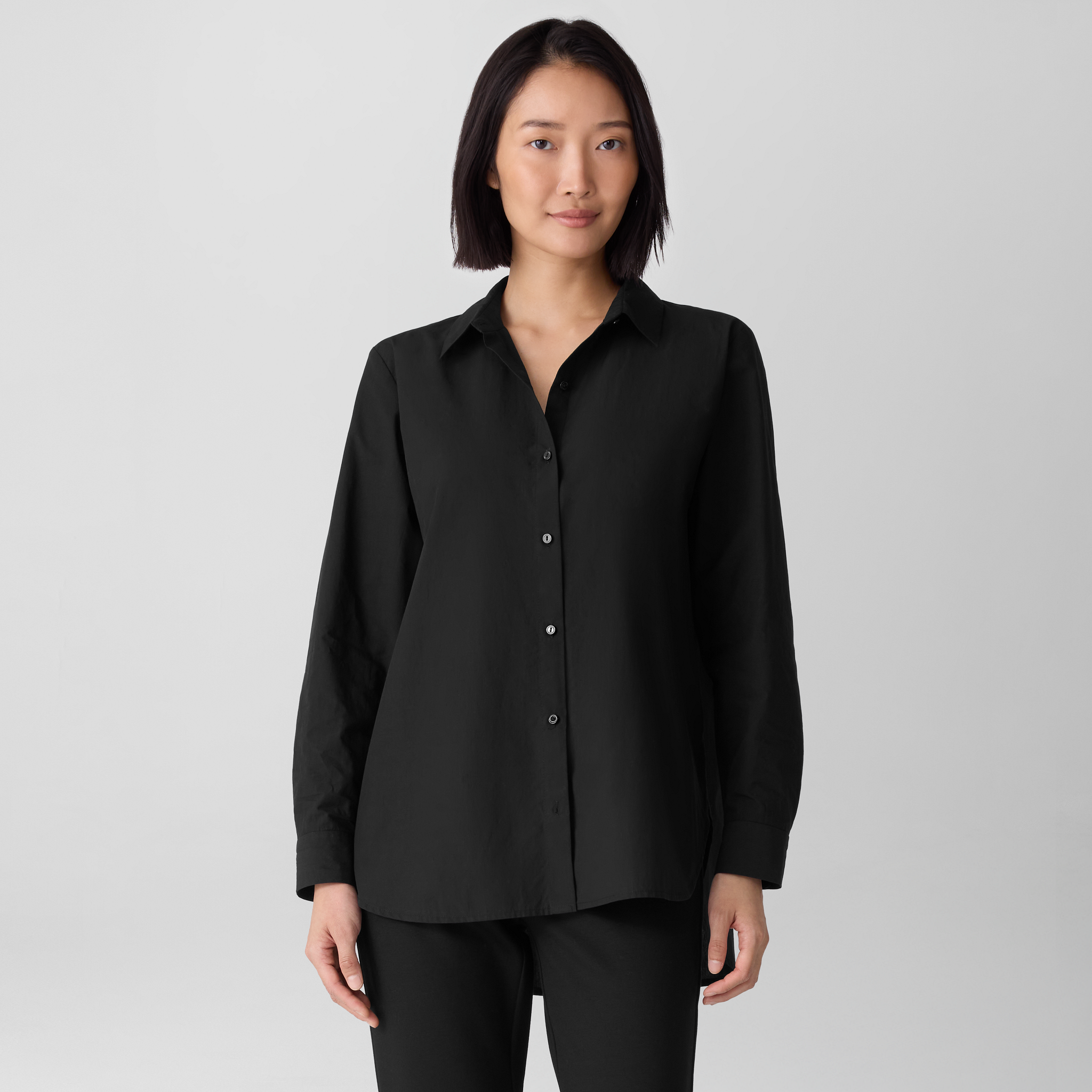 Organic Cotton Poplin Classic Collar Shirt from EILEEN FISHER - $188