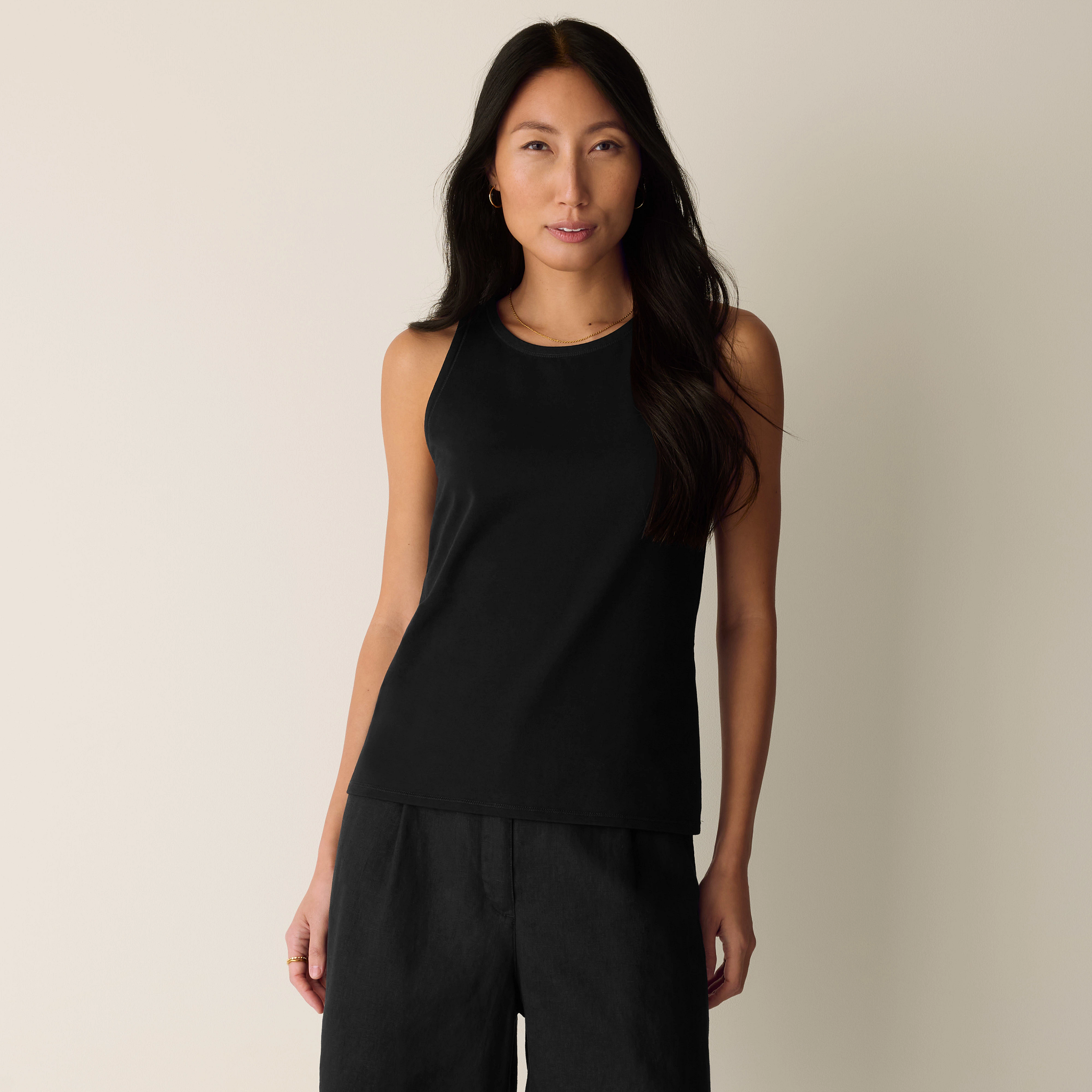 Pima Cotton Stretch Jersey Slim Tank