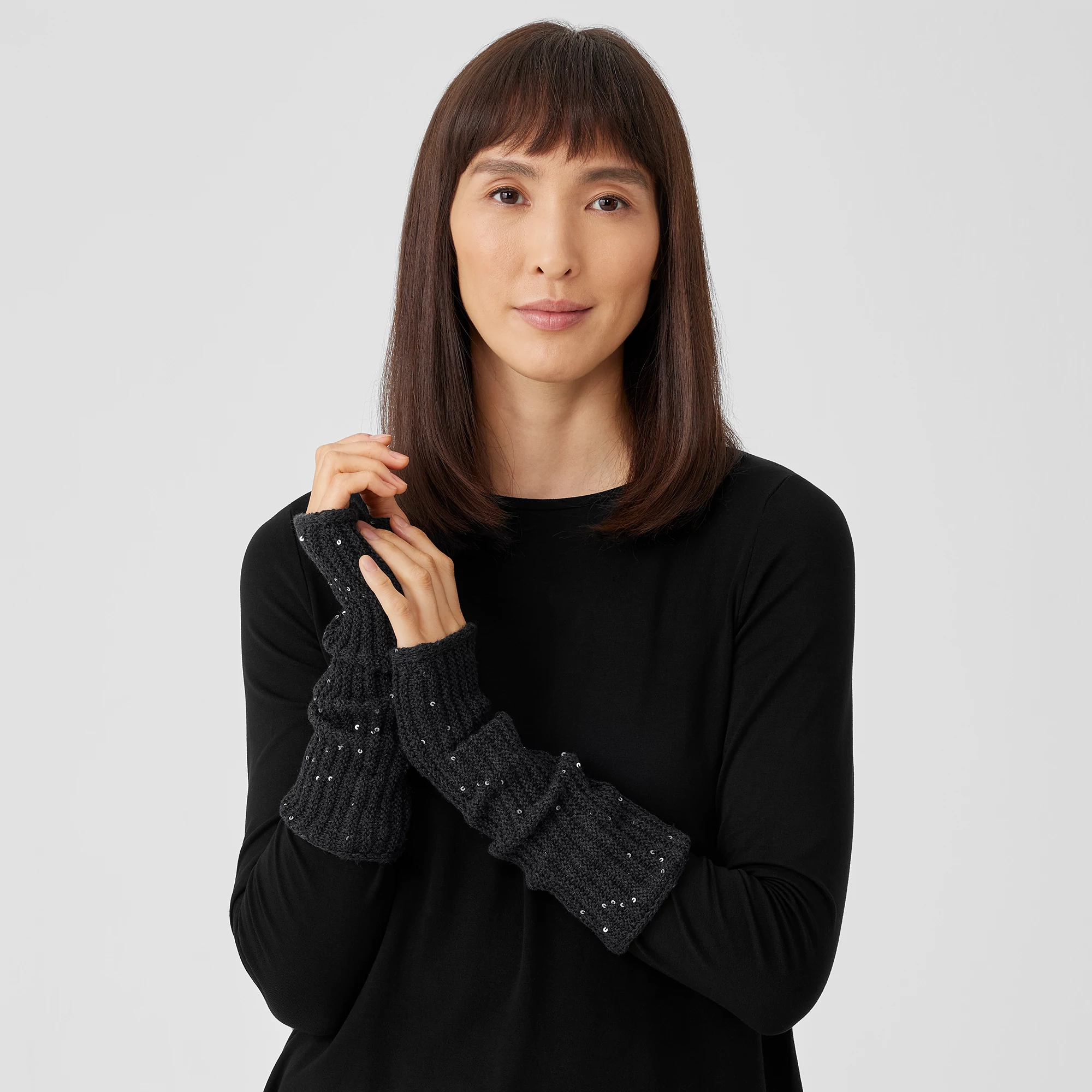 Merino Sequin Glovelettes EILEEN FISHER