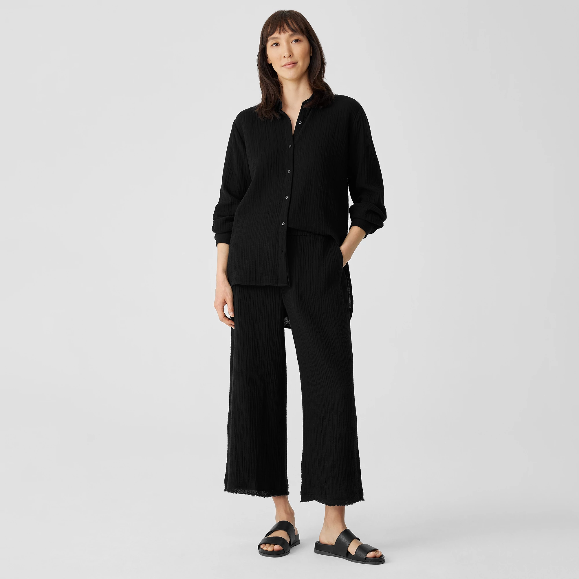 Organic Cotton Gauze Wide Leg Pant EILEEN FISHER organic-cotton-gauze-wide-leg-pant-eileen-fisher