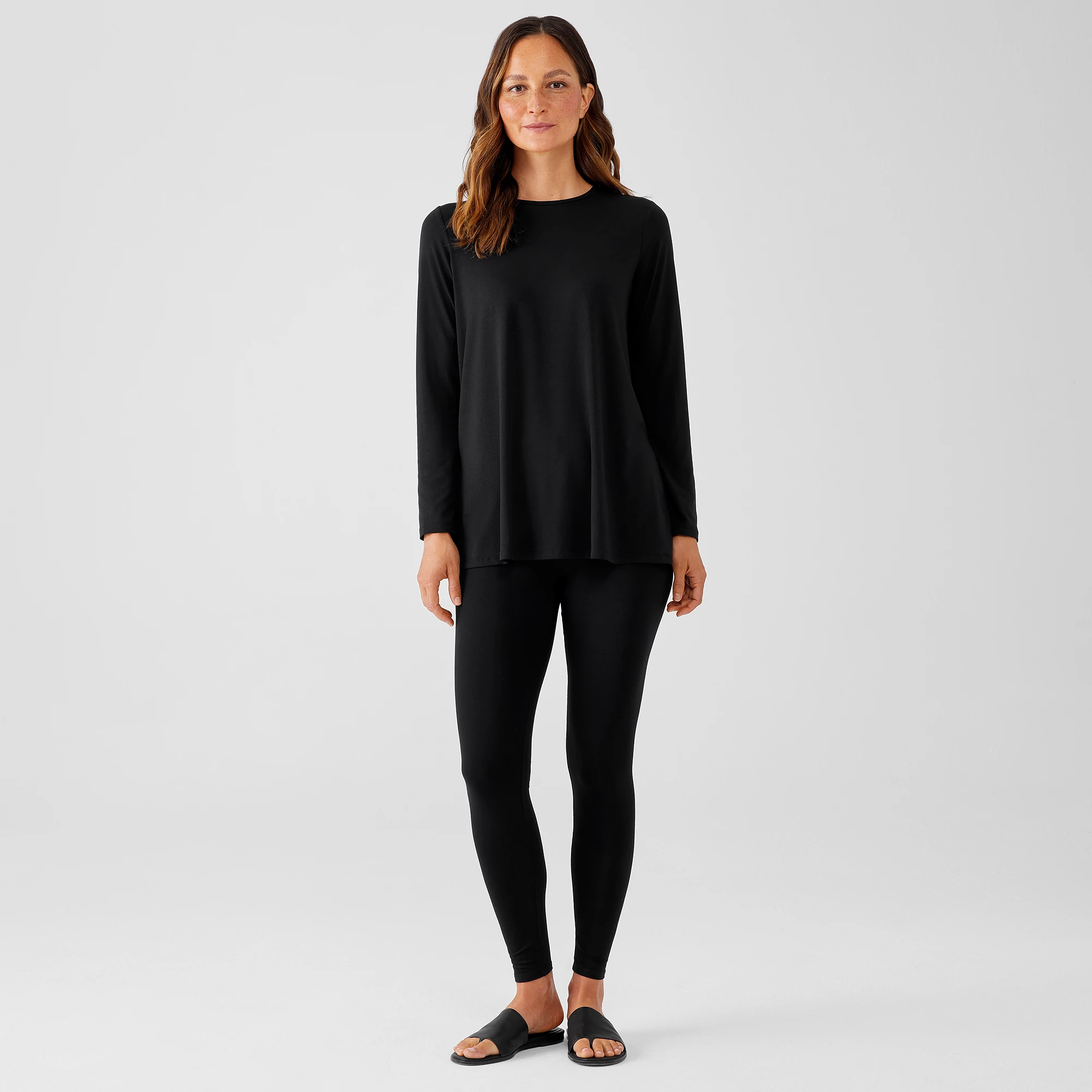 System Viscose Jersey Ankle Leggings EILEEN FISHER