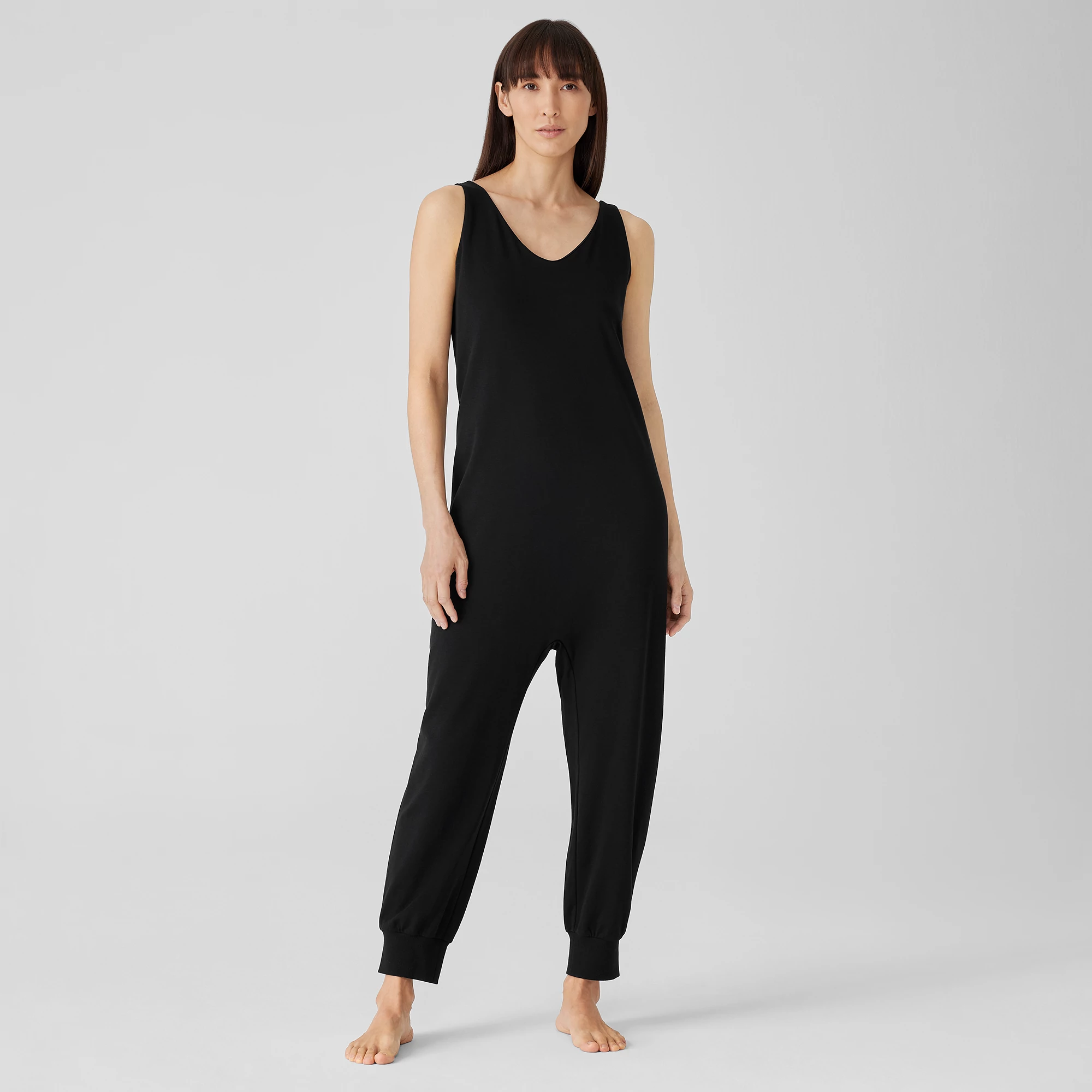 Organic Cotton Interlock Sleep Jumpsuit | EILEEN FISHER