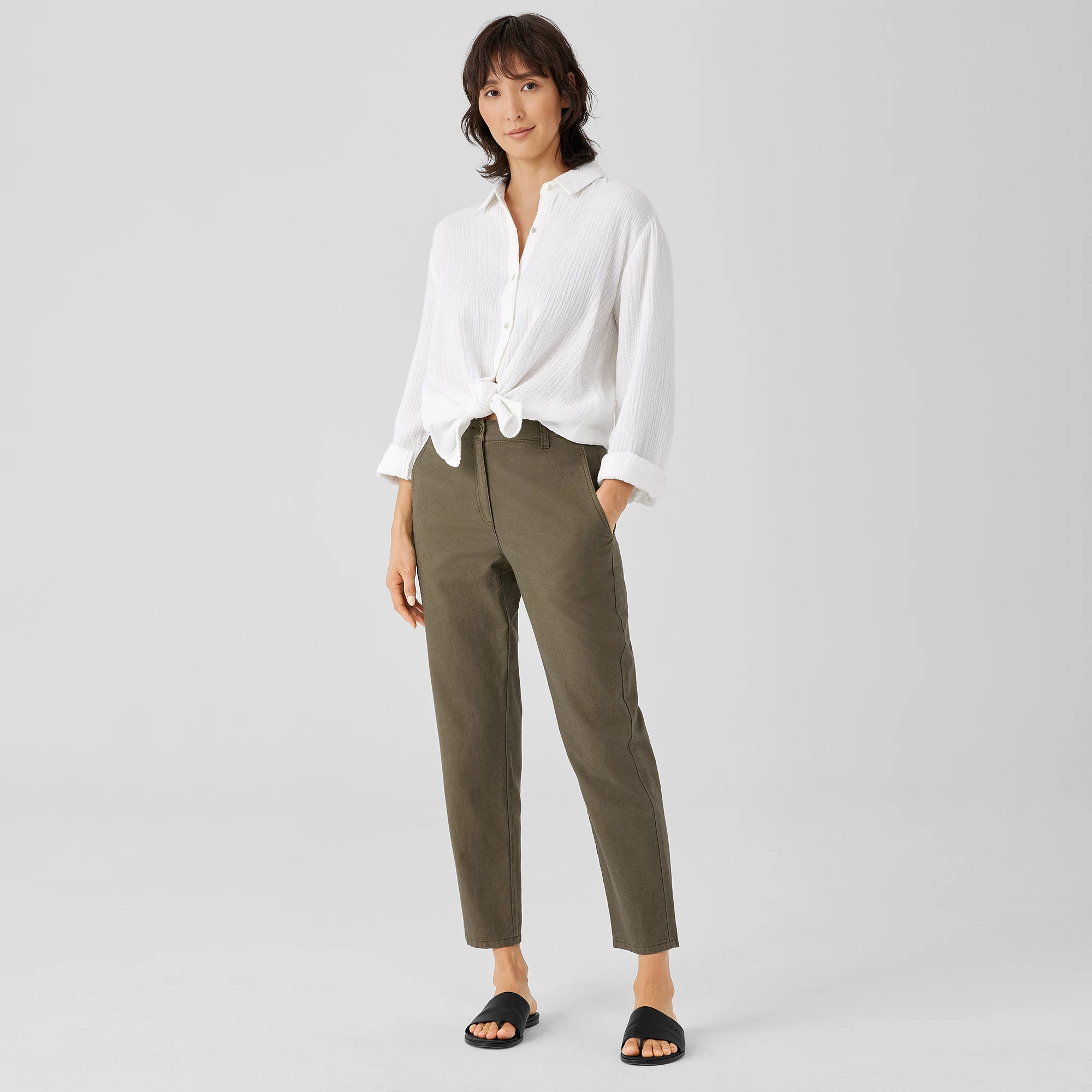 Discover 114+ linen blend tapered trousers best - camera.edu.vn