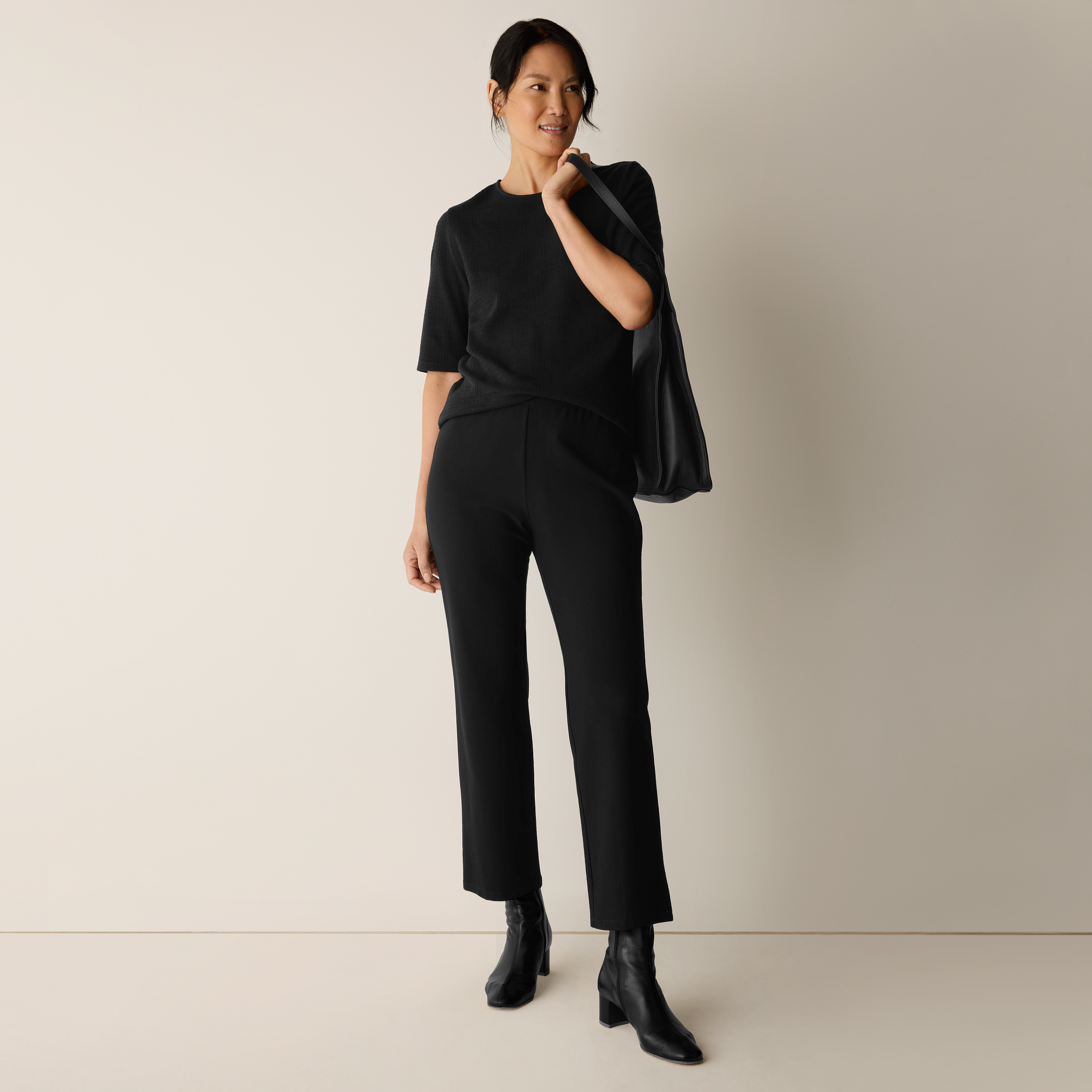 Washable Stretch Crepe Kick Pant