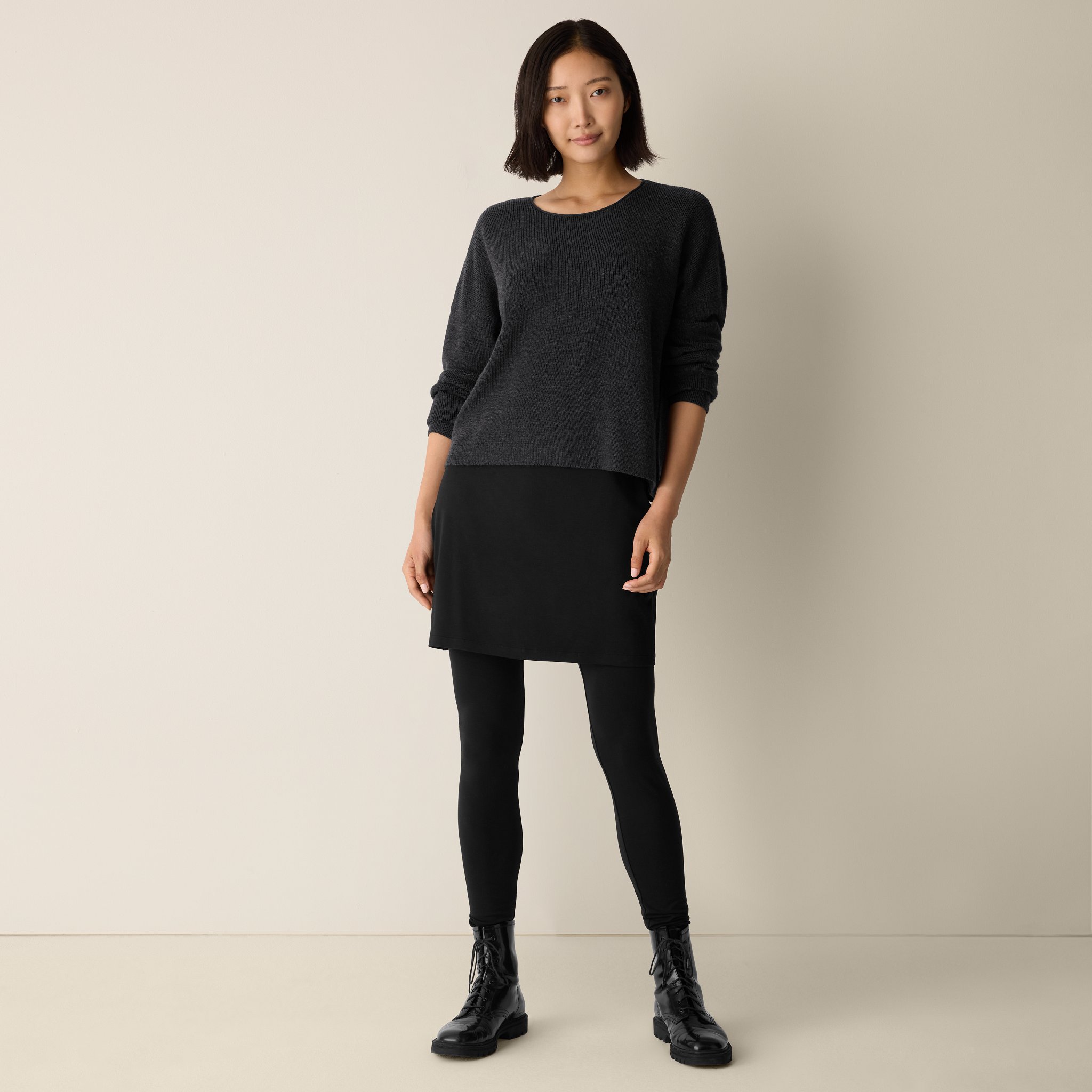 Stretch Jersey Knit Skirted Legging