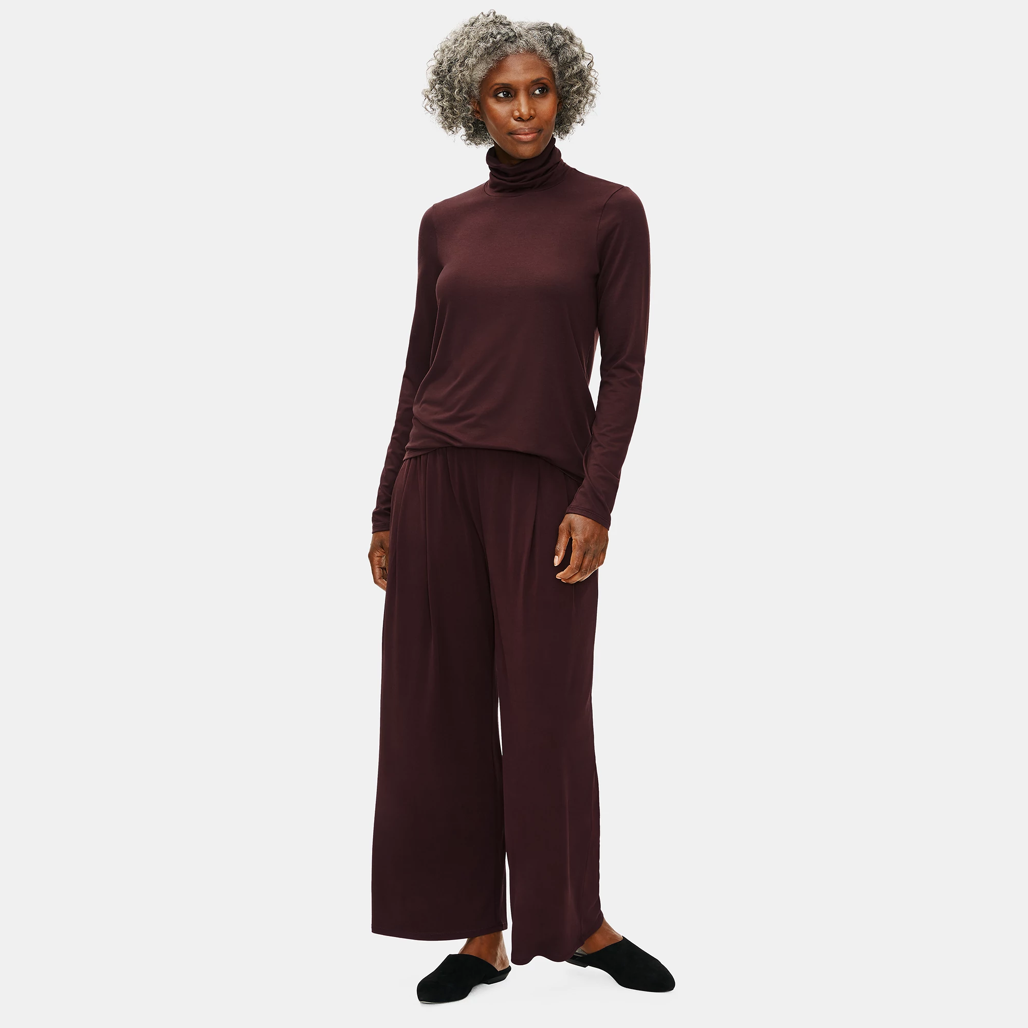 Fine Jersey Scrunch Neck Top | EILEEN FISHER Fine Jersey Scrunch Neck Top | EILEEN FISHER