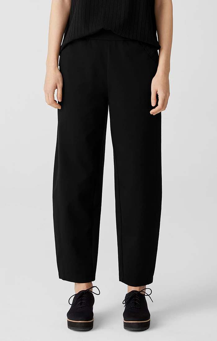 Cotton Blend Ponte Lantern Pant