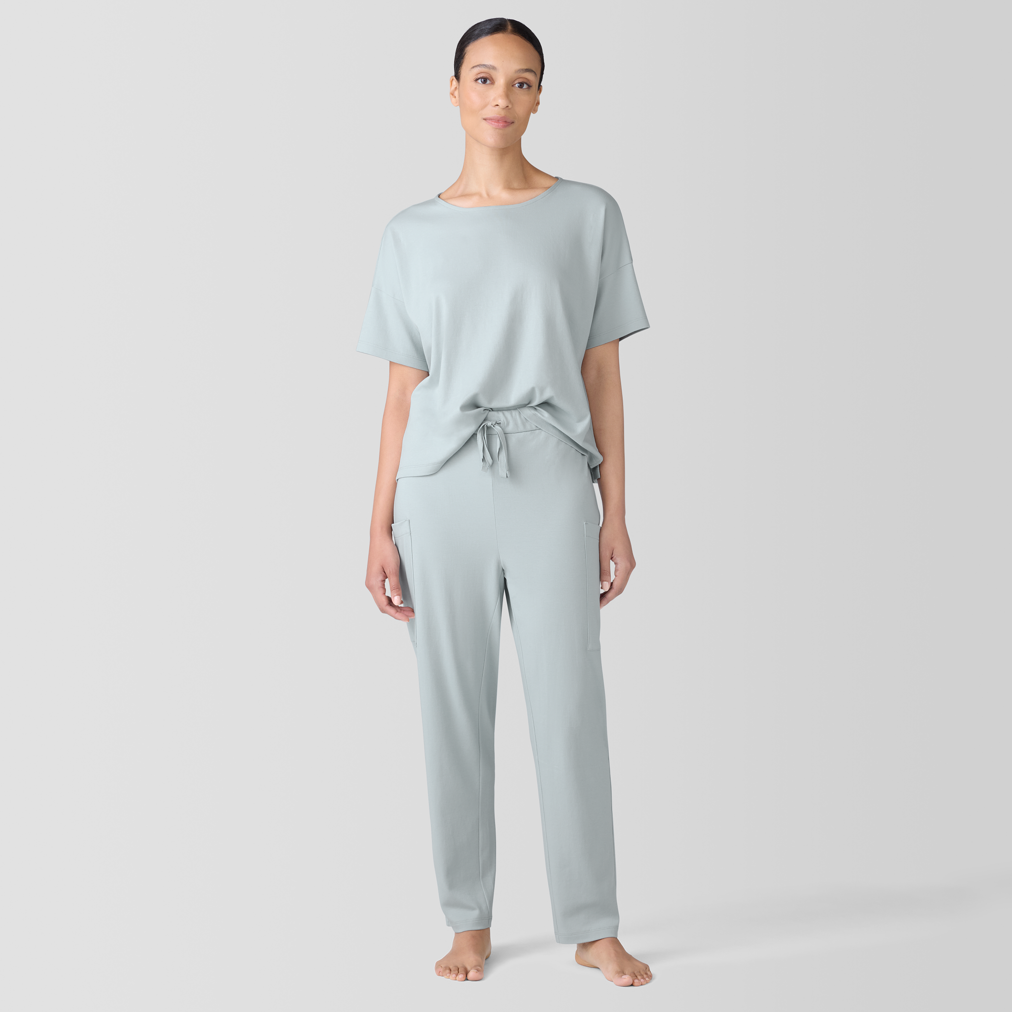 Organic Cotton Interlock Slouchy Sleep Pant | EILEEN FISHER