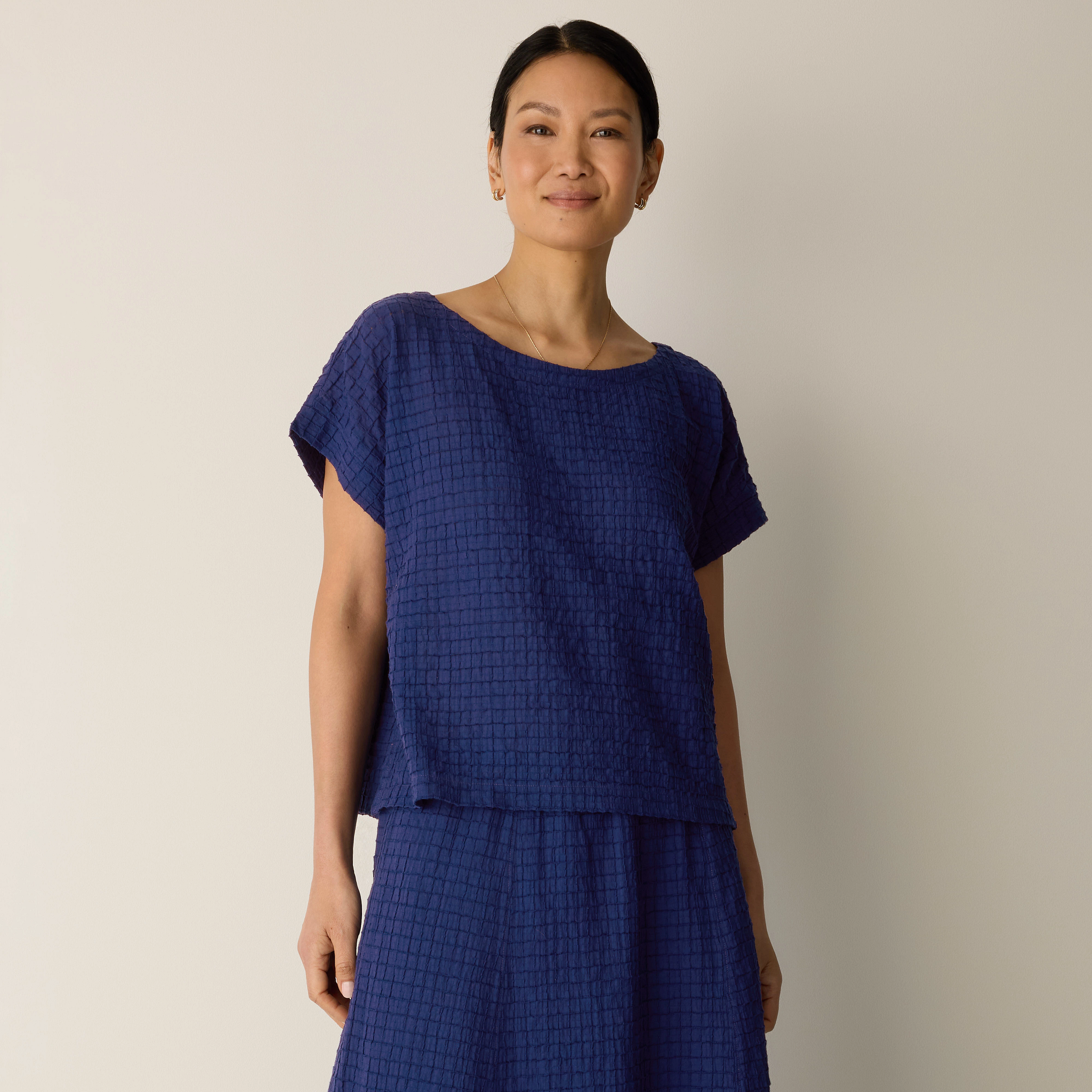 Organic Cotton Voile Box Square Top from EILEEN FISHER - $168