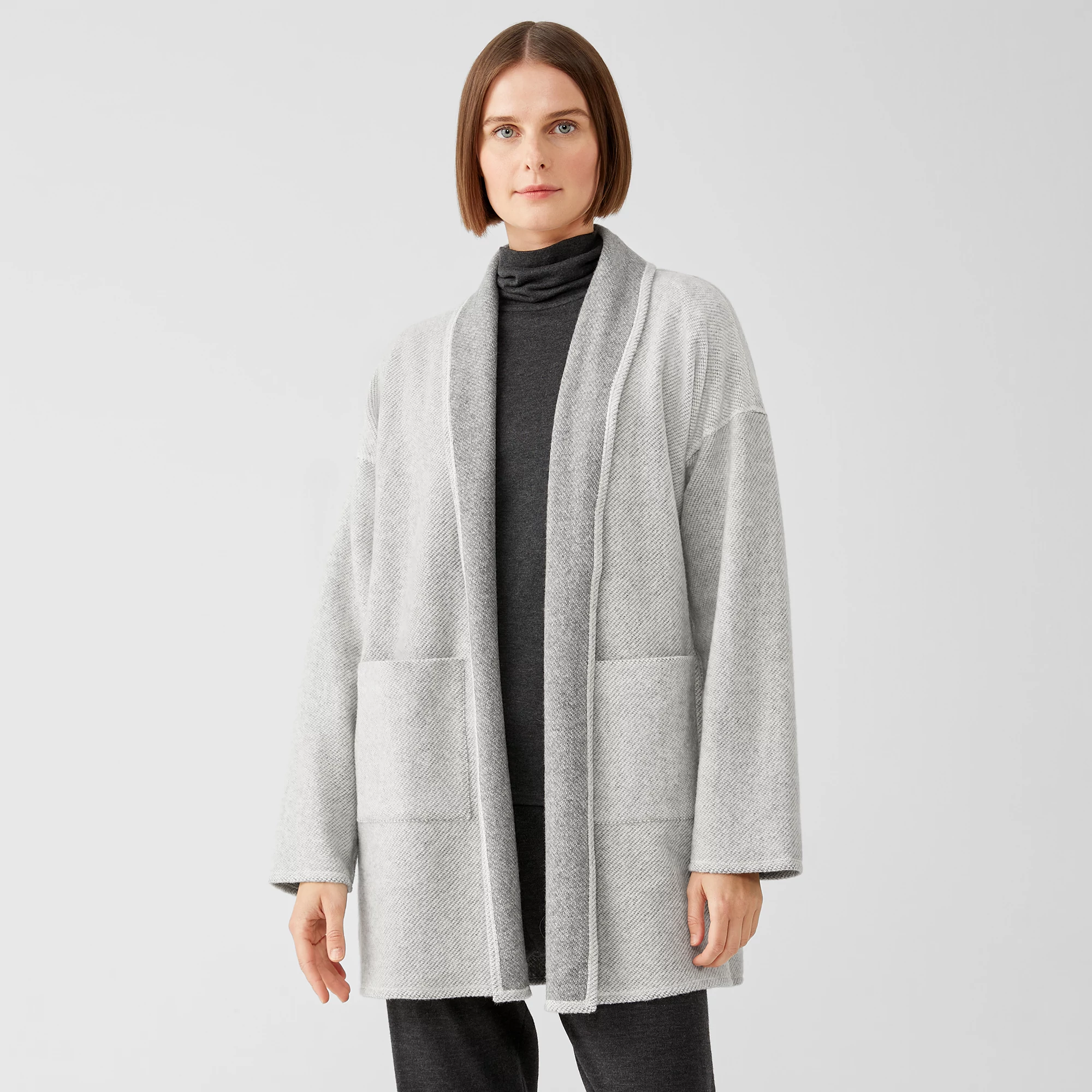 Organic Cotton Wool Fleece Reversible Jacket | EILEEN FISHER