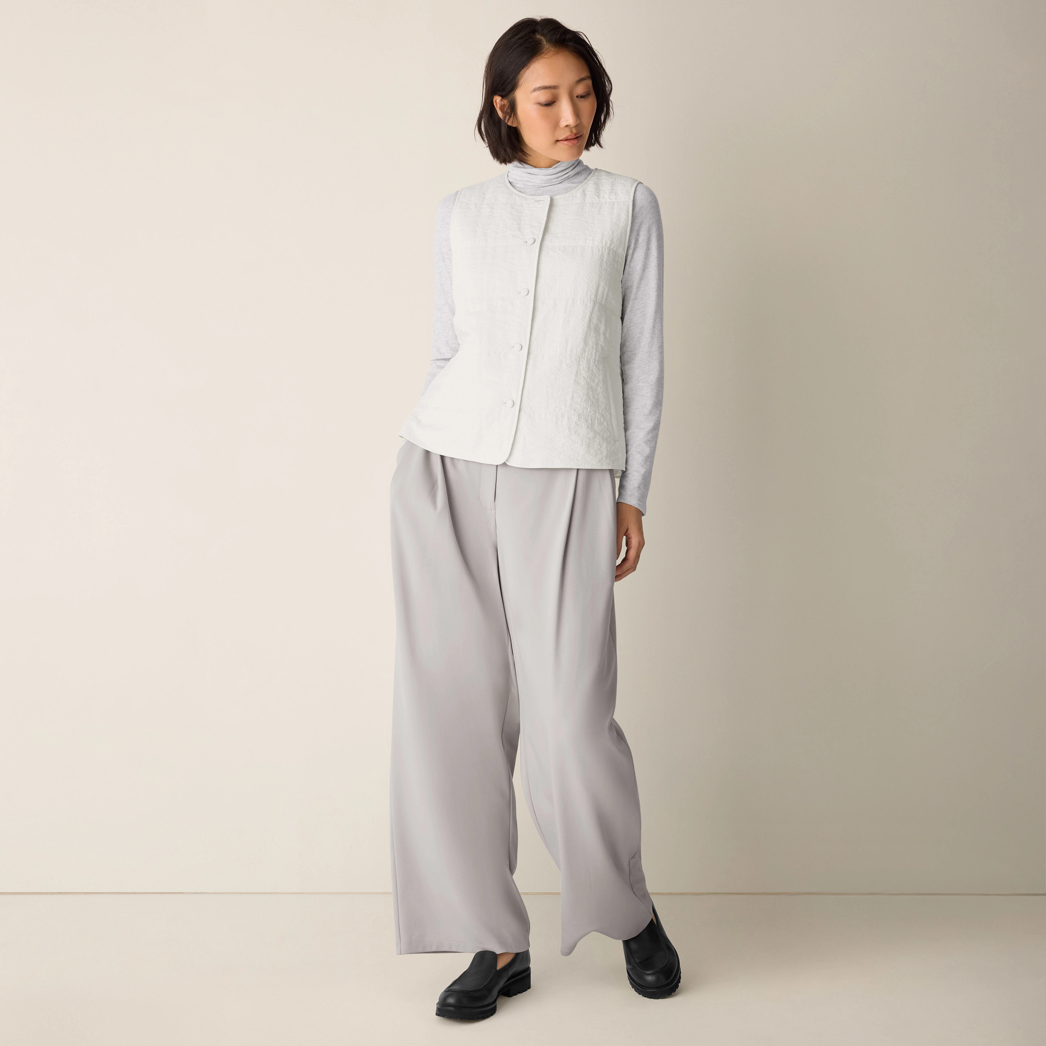 Silk Nylon Quilted Vest