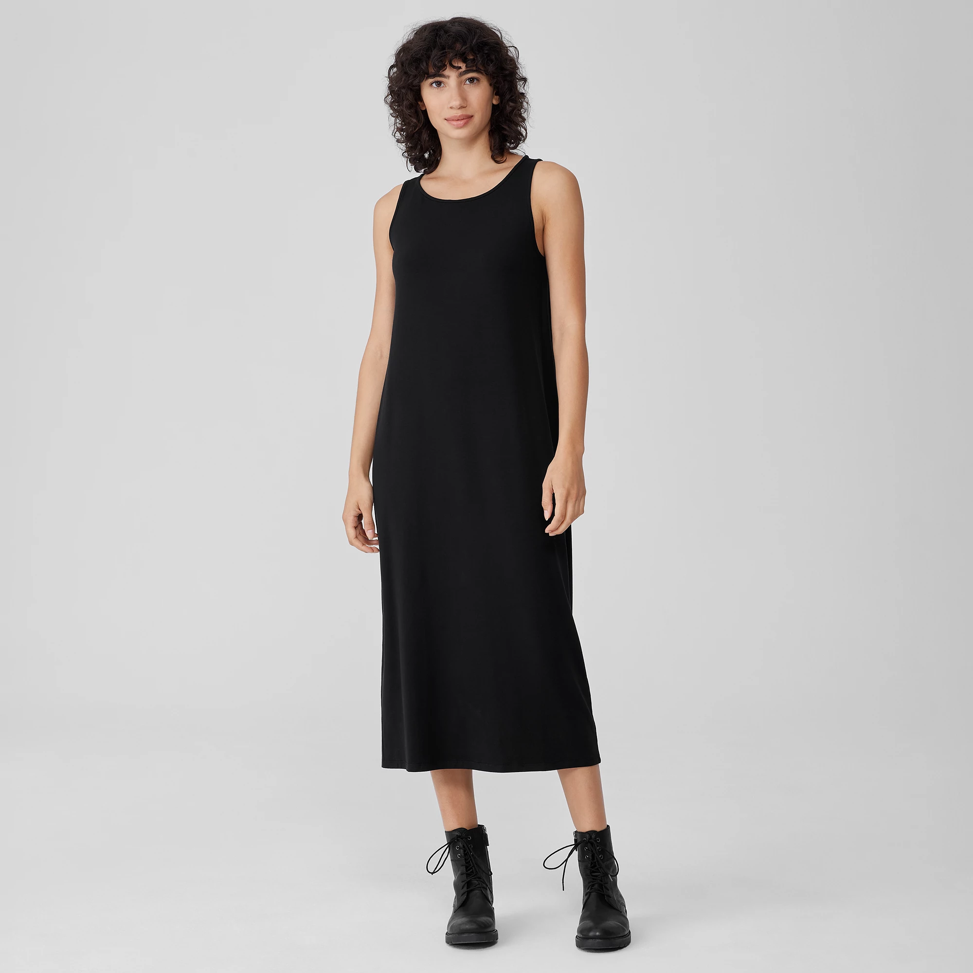 Stretch Jersey Knit Tank Dress EILEEN FISHER