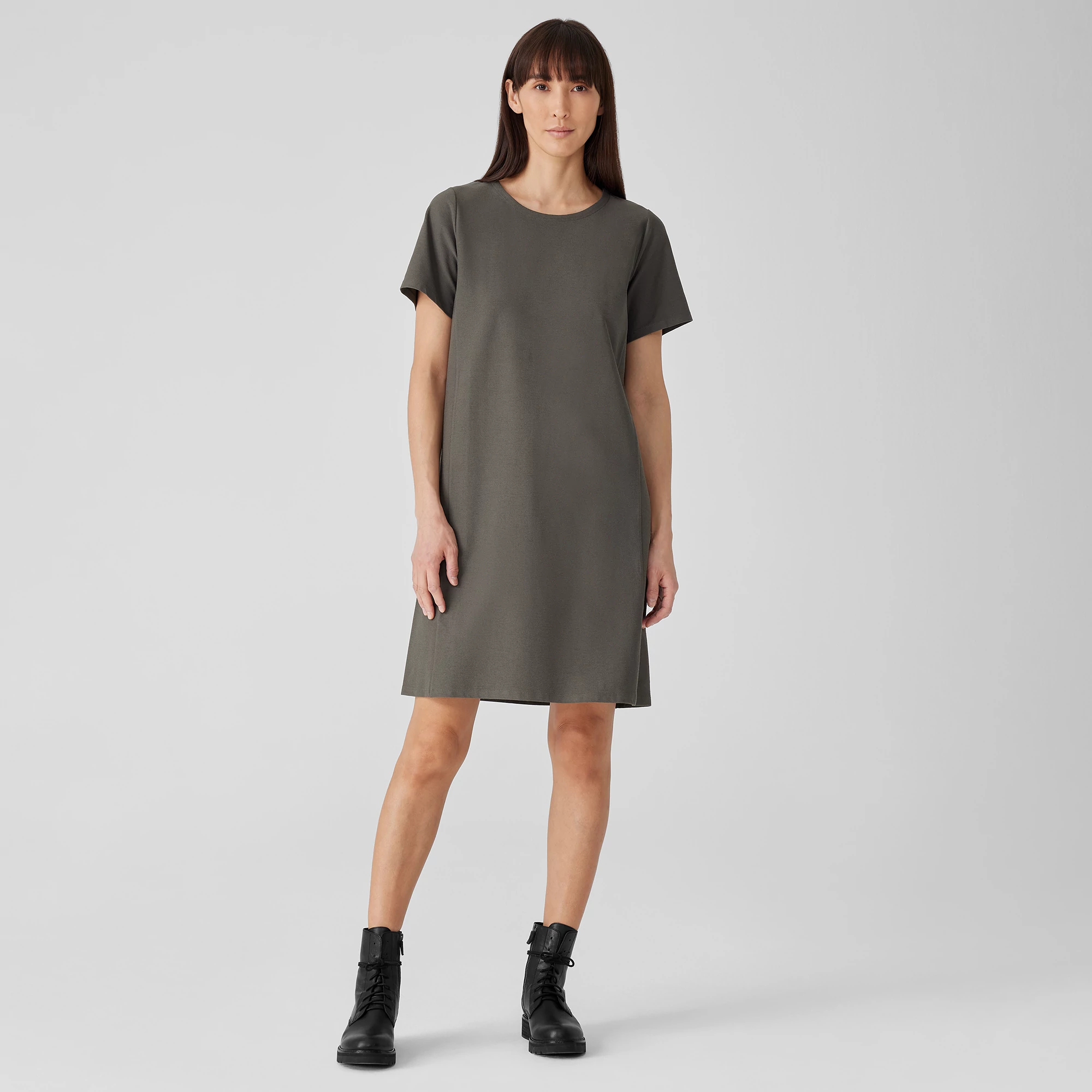 Double Face Jersey Reversible Tunic Dress – Pearl by Lela Rose