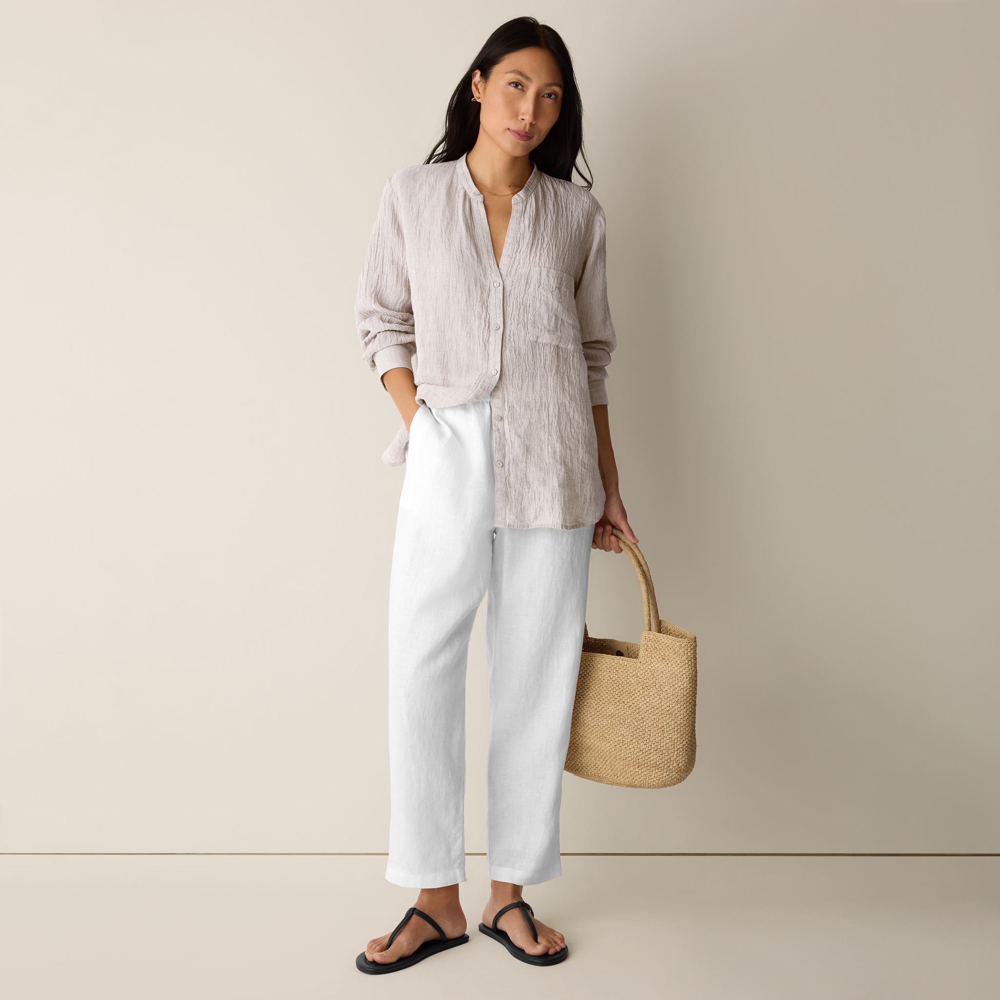 Organic Linen Tapered Pant