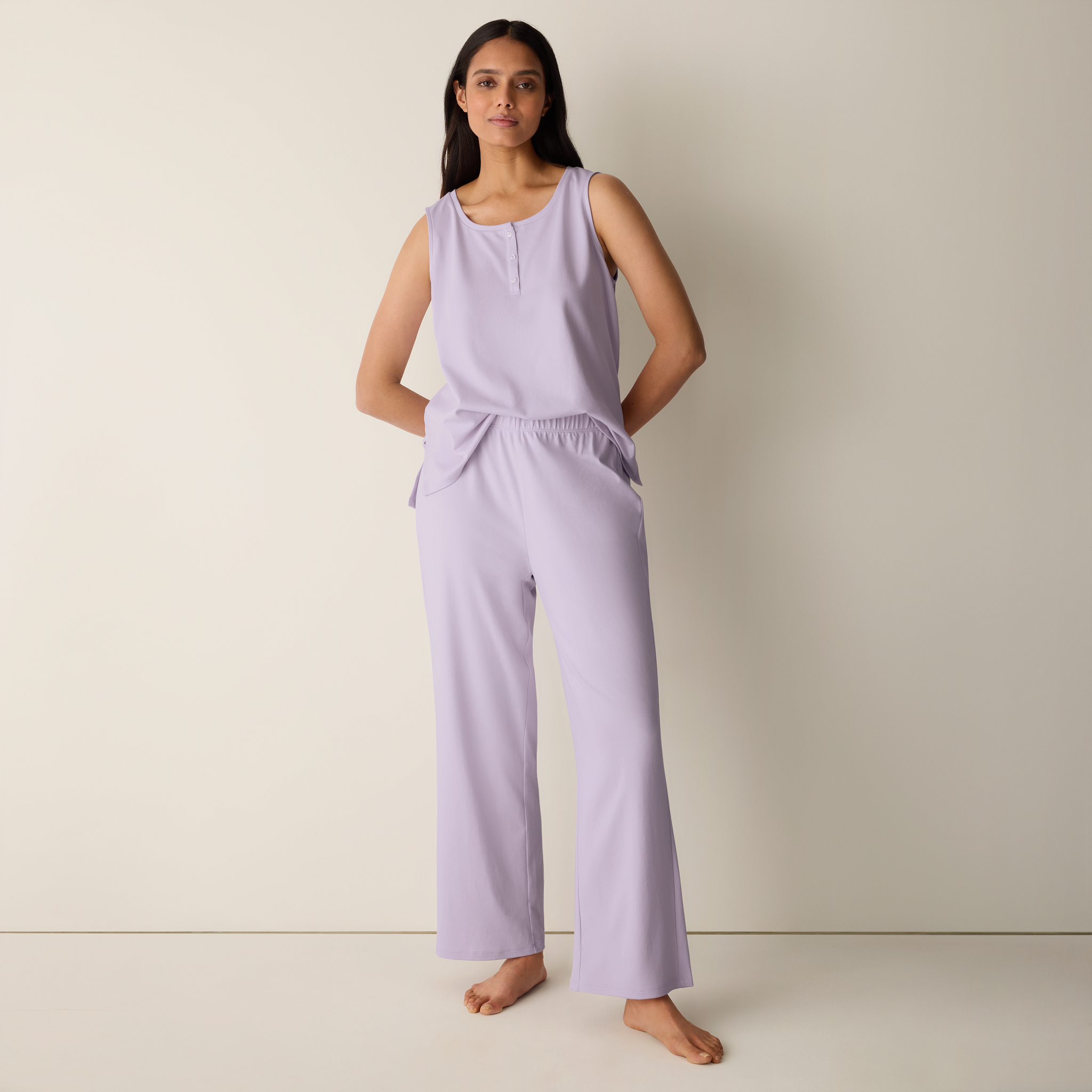 Organic Cotton Interlock Straight Sleep Pant
