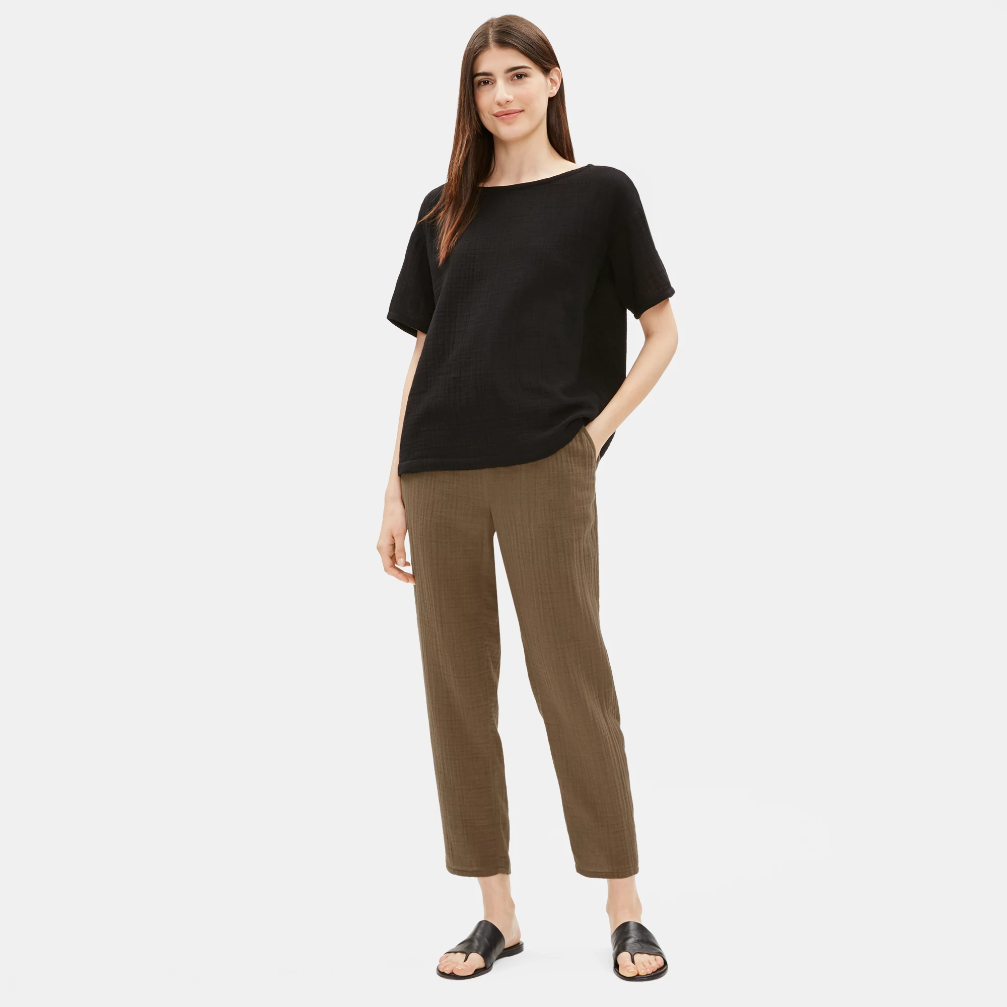 Organic Cotton Gauze Slouchy Pant 