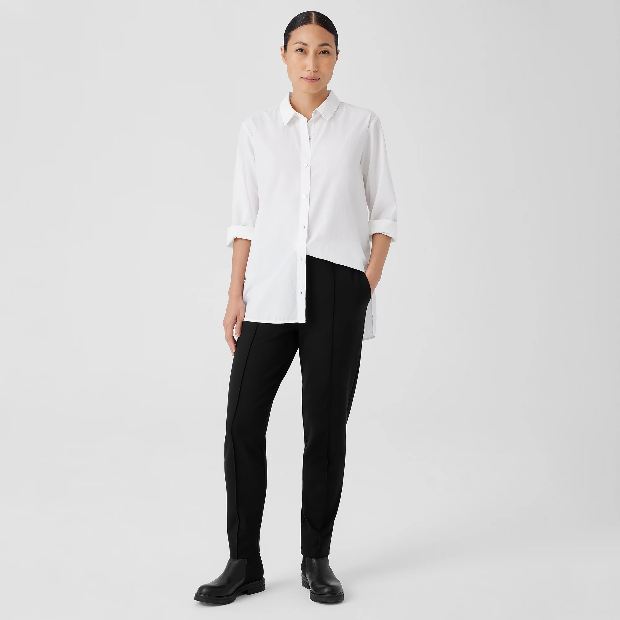 【oan】Button Pintuck Cotton Pants Pintuck Cotton Trousers – Estudio Niksen