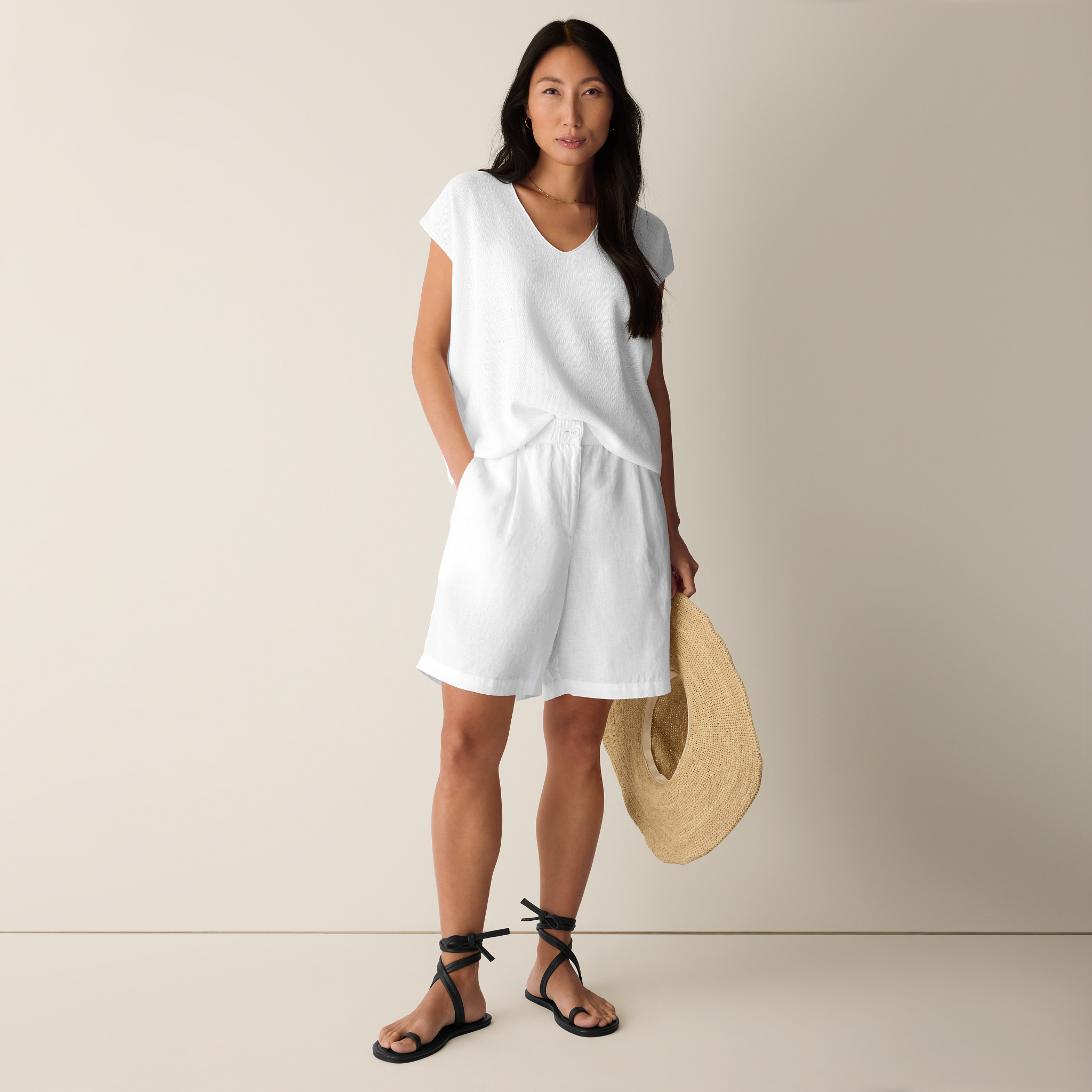Organic Linen Shorts from EILEEN FISHER - $138
