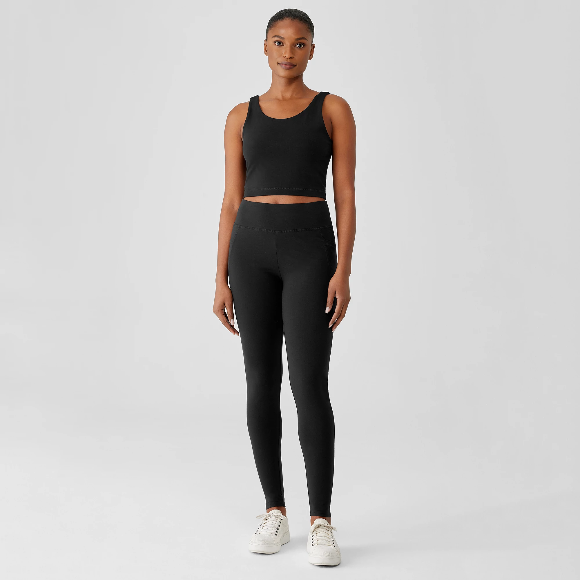 Pima Cotton Stretch Jersey Leggings | EILEEN FISHER