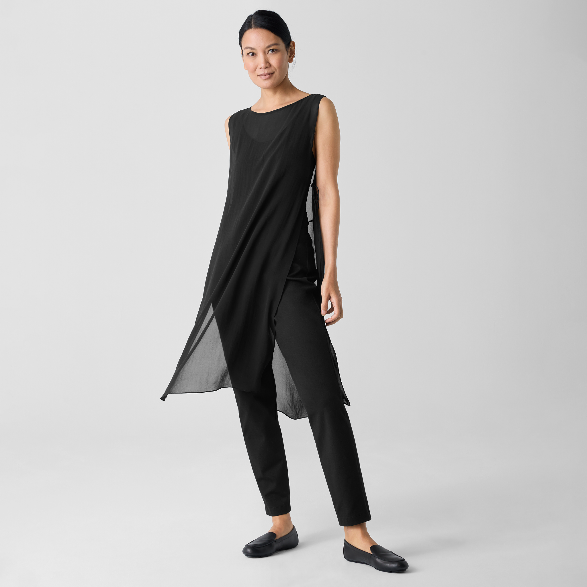 Cotton Blend Ponte Slim Pant