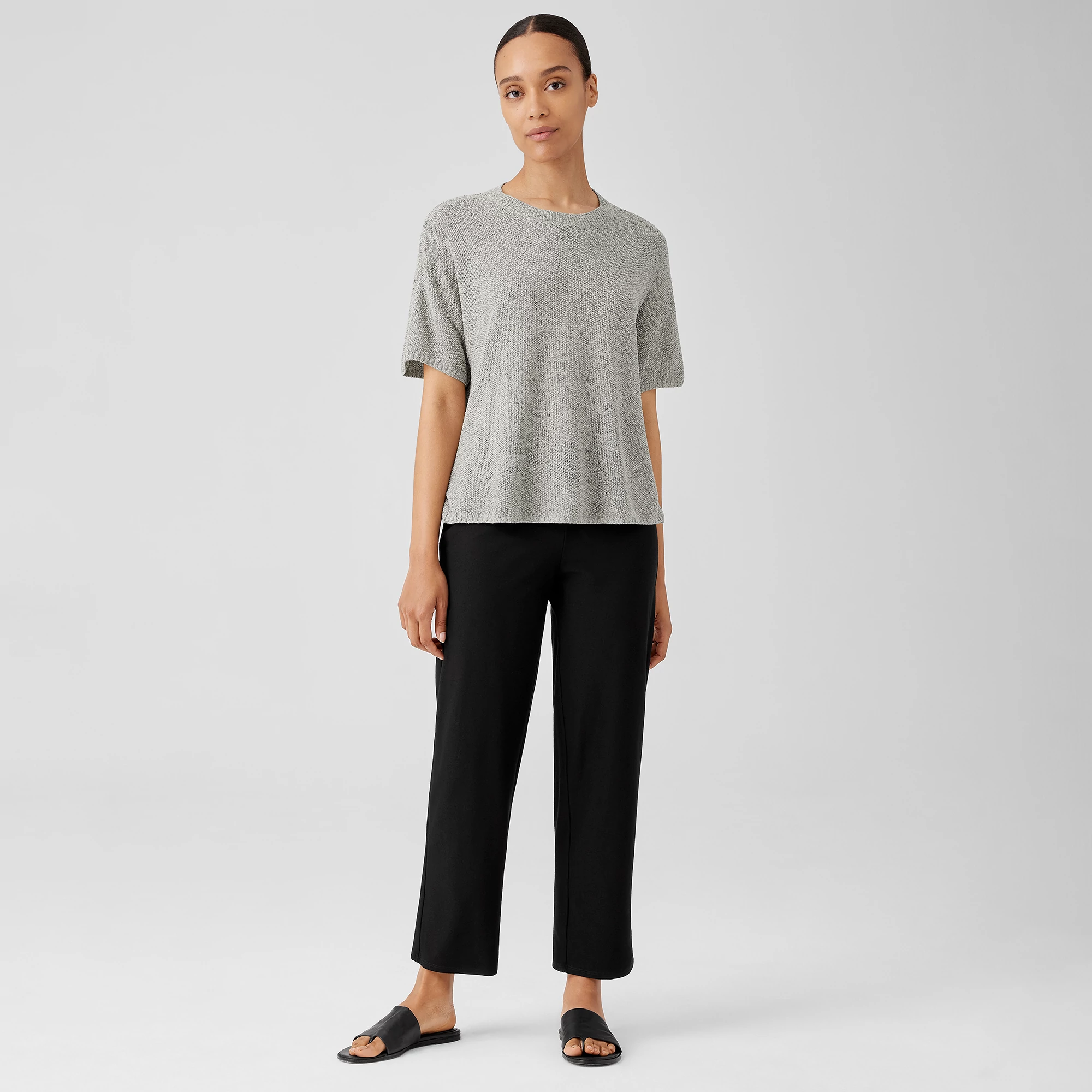 Eileen Fisher Cropped Stretch Crepe Pants