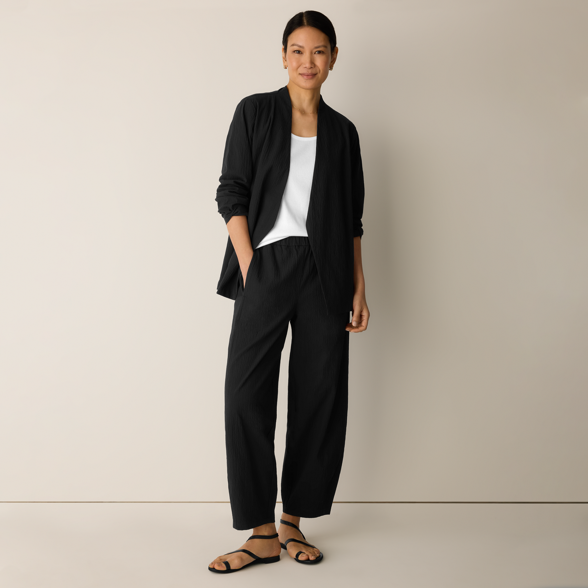 Organic Cotton Pucker Lantern Pant from EILEEN FISHER - $188